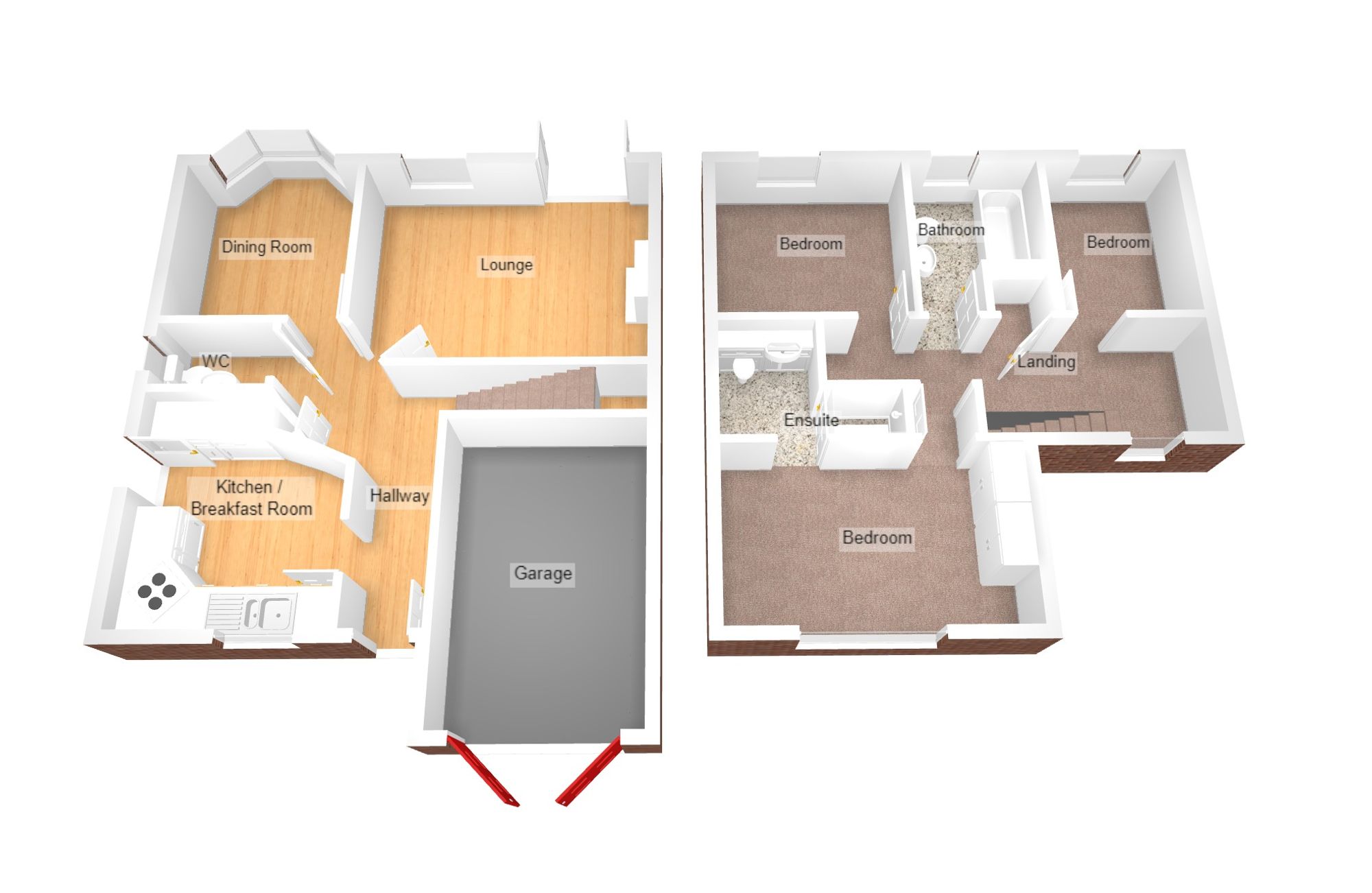 Floorplan for Clos Castell Coity, Bridgend, CF31