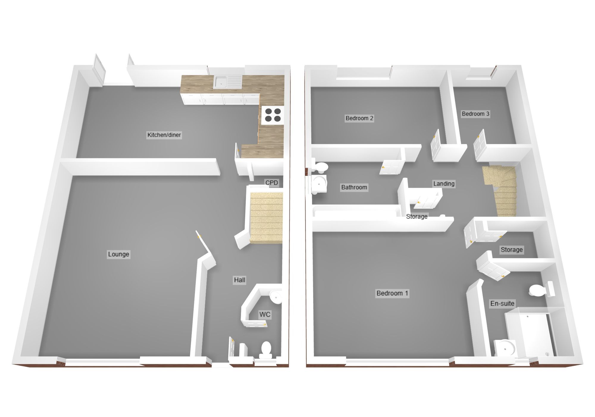 Floorplan for Rhodfa Bryn Castell, Bridgend, CF31