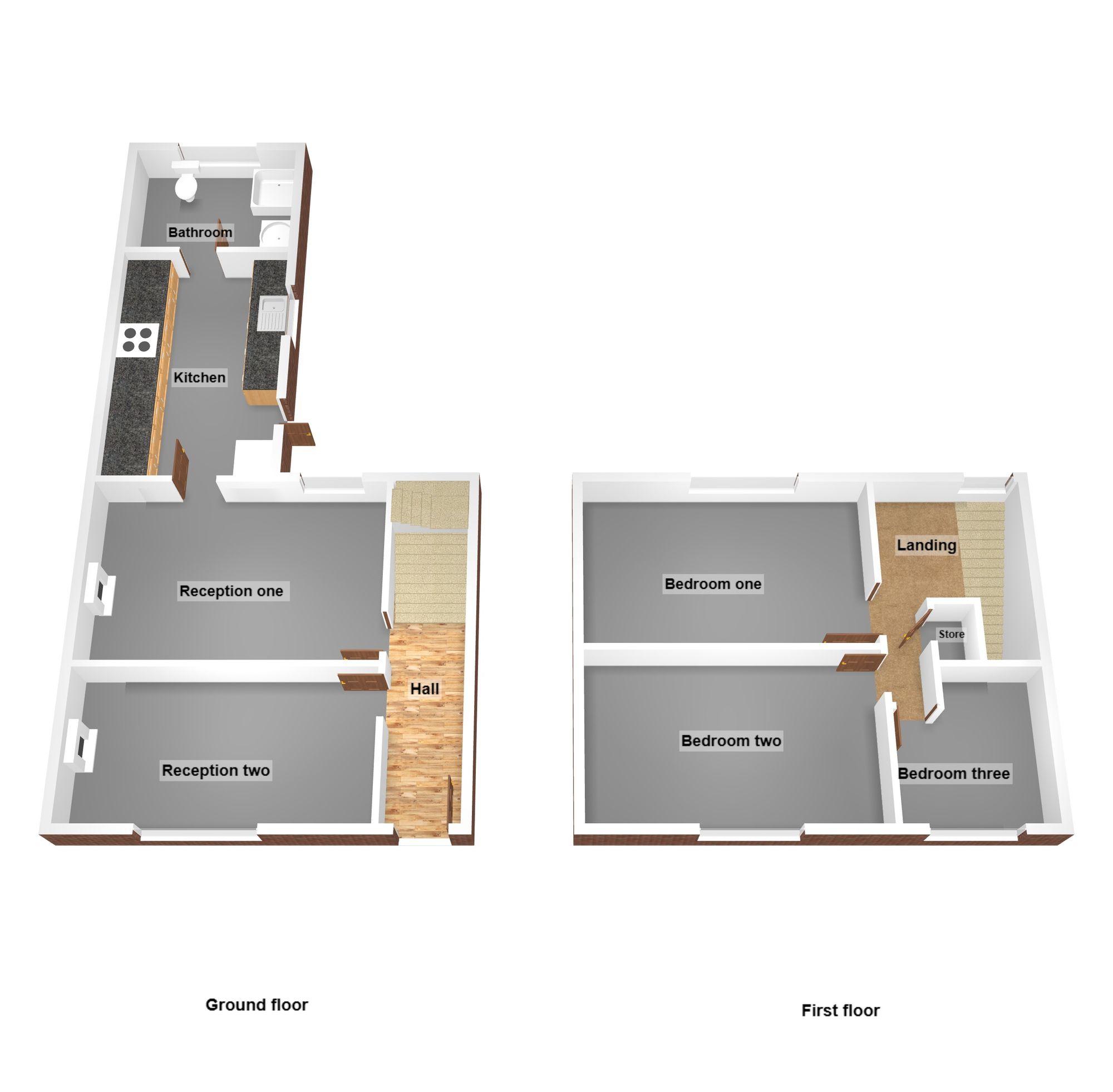 Floorplan for Pisgah Street, Kenfig Hill, CF33