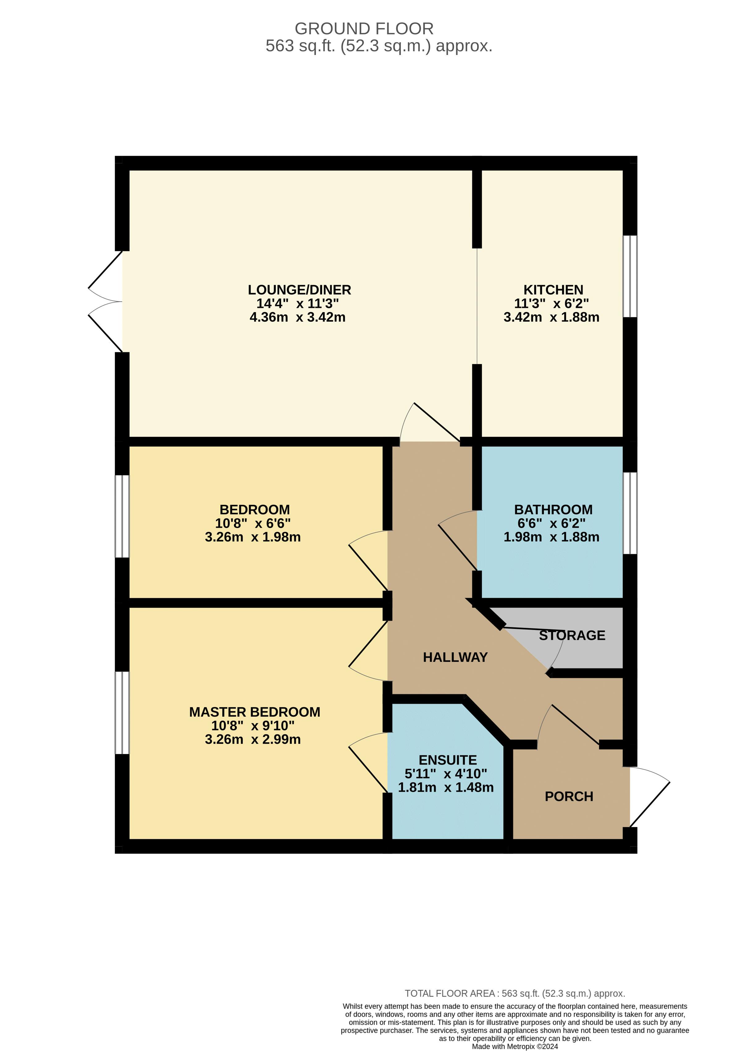 Floorplan for Tyldesley, Manchester, Greater Manchester