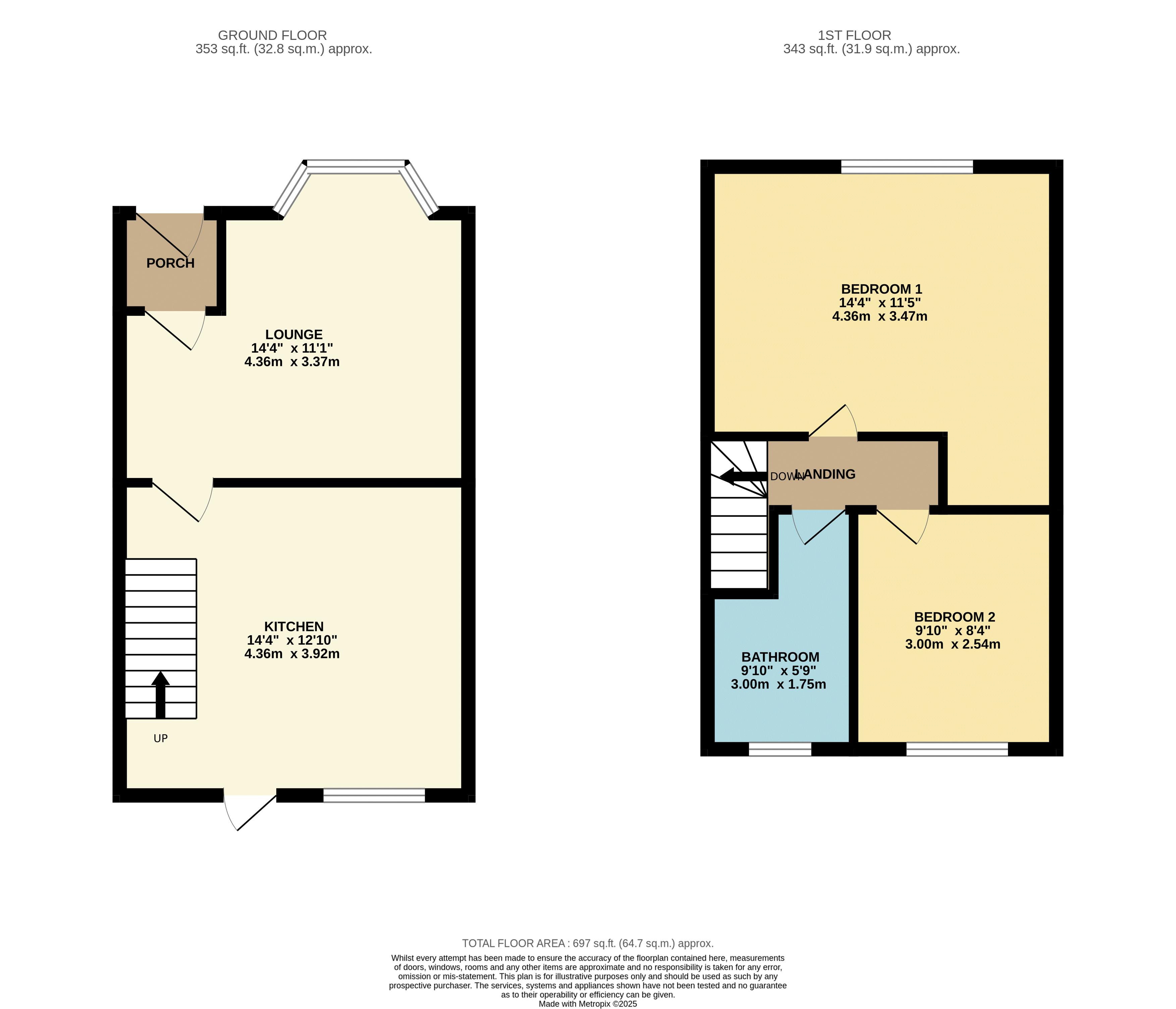 Floorplan for Horwich, Bolton, Lancashire