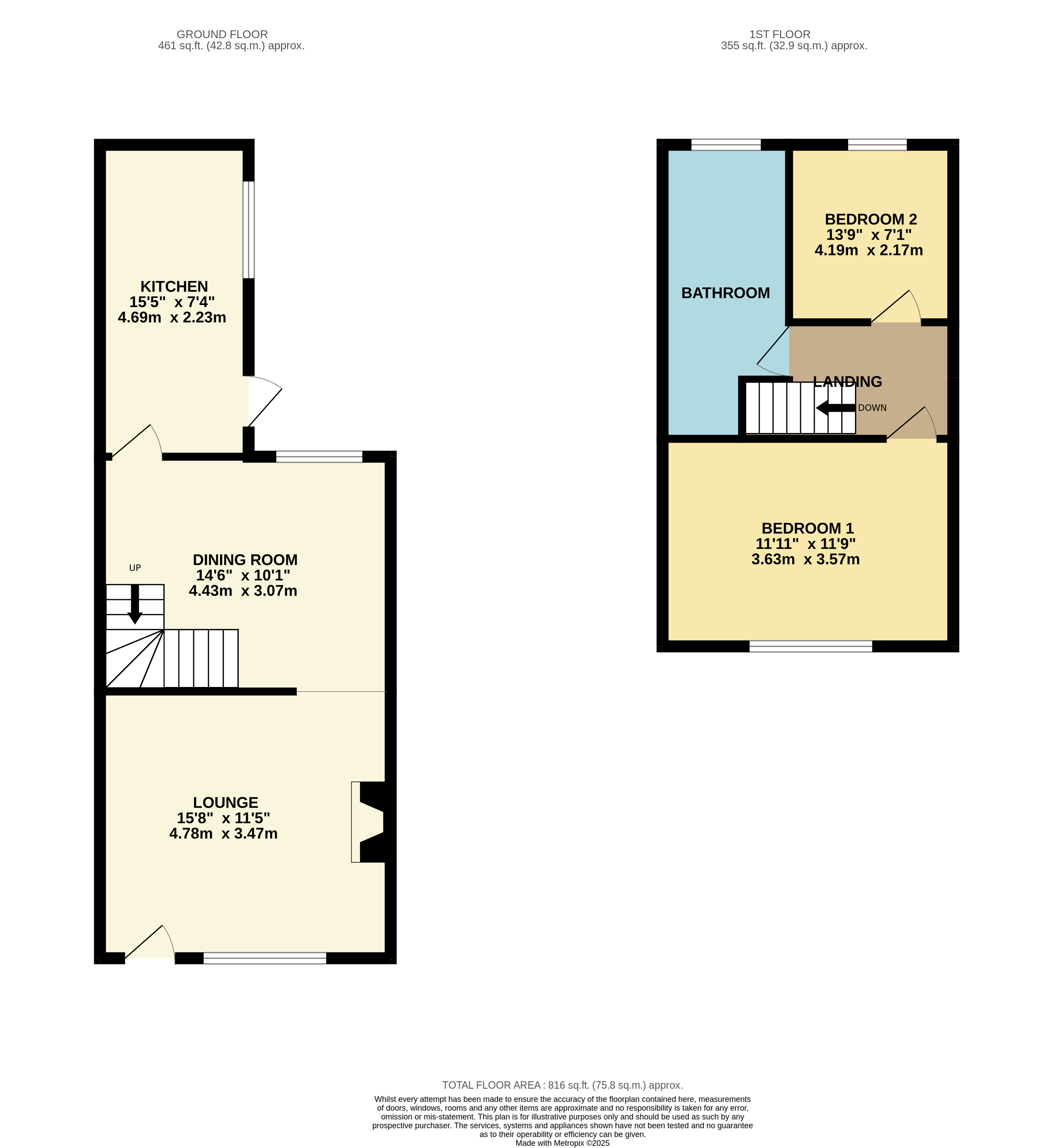 Floorplan for Horwich, Bolton, Greater Manchester