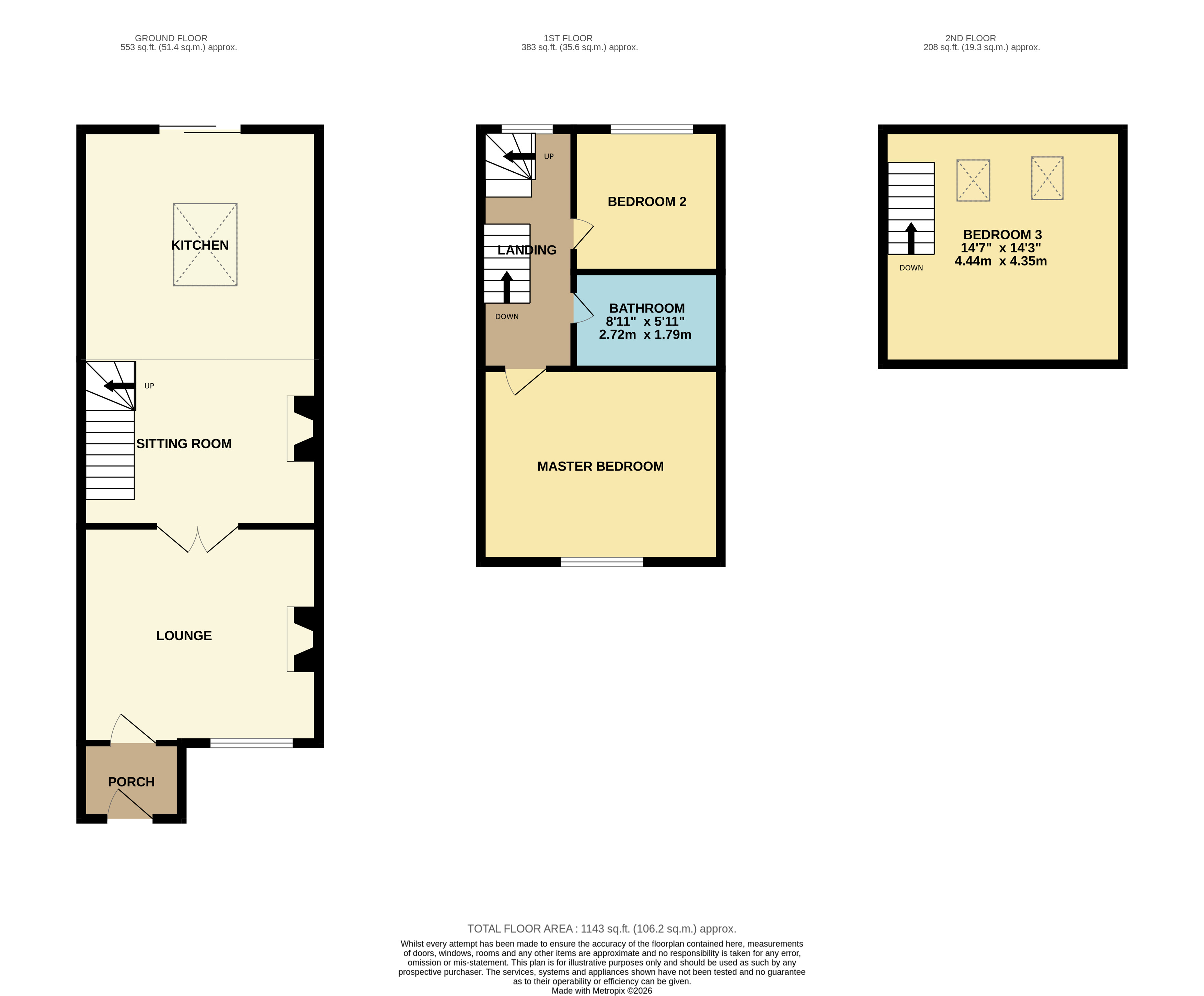 Floorplan for Westhoughton, Bolton, Greater Manchester
