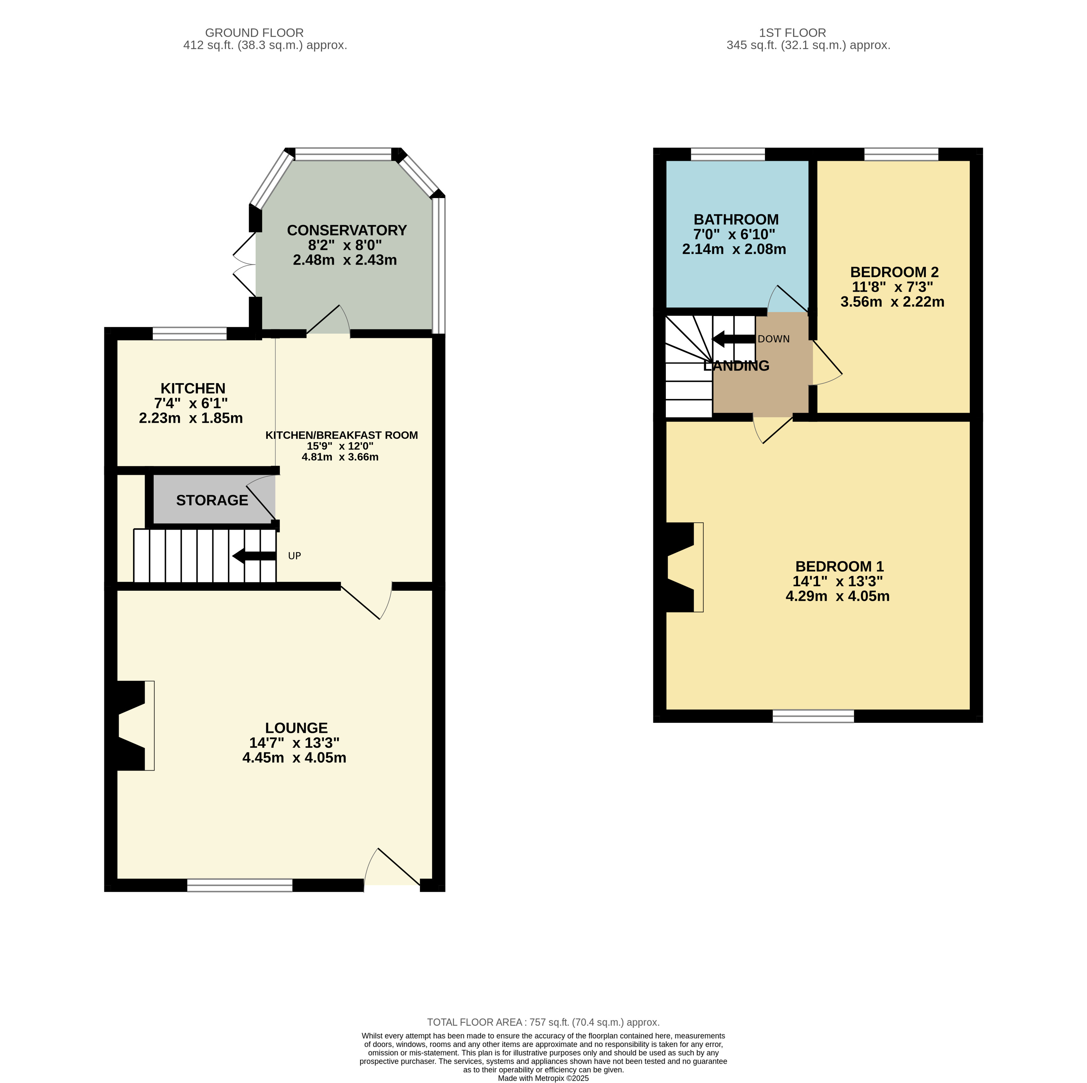 Floorplan for Horwich, Bolton, Greater Manchester