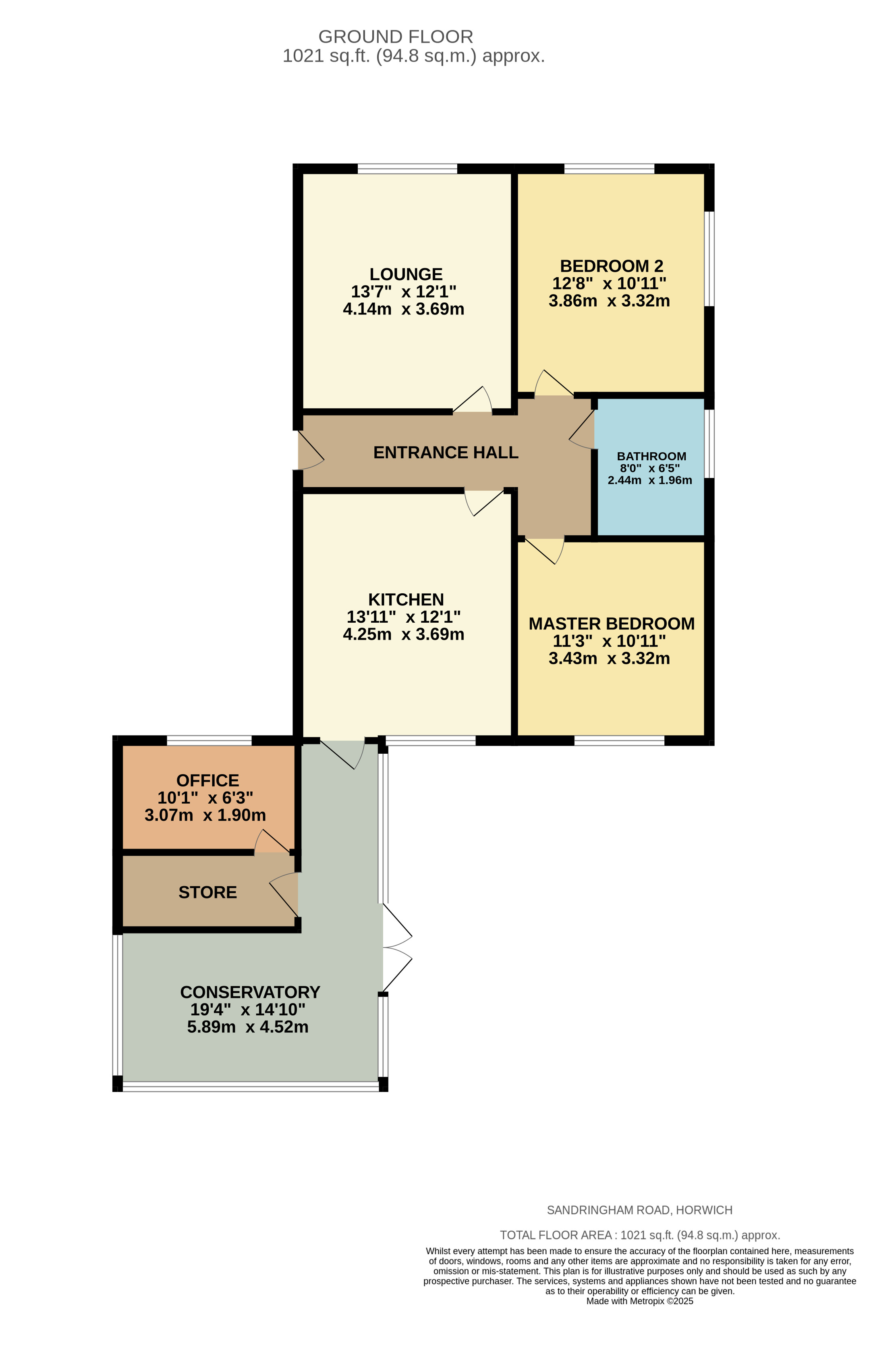 Floorplan for Horwich, Bolton, Greater Manchester