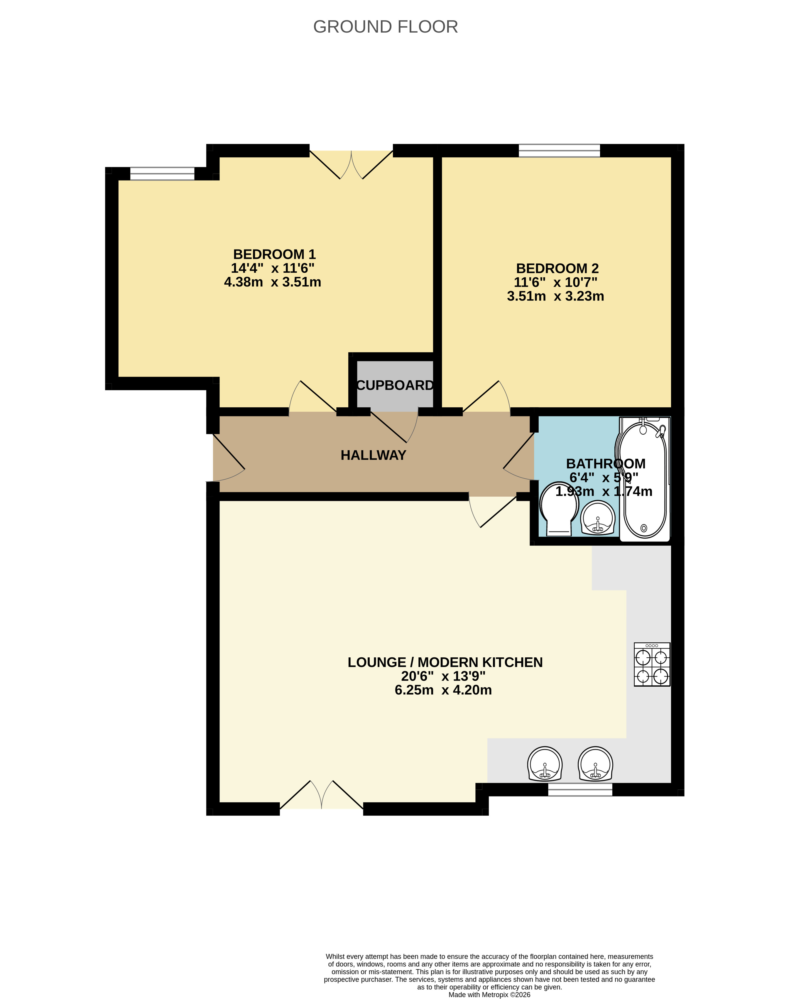 Floorplan for Astley Bridge, Bolton, Greater Manchester