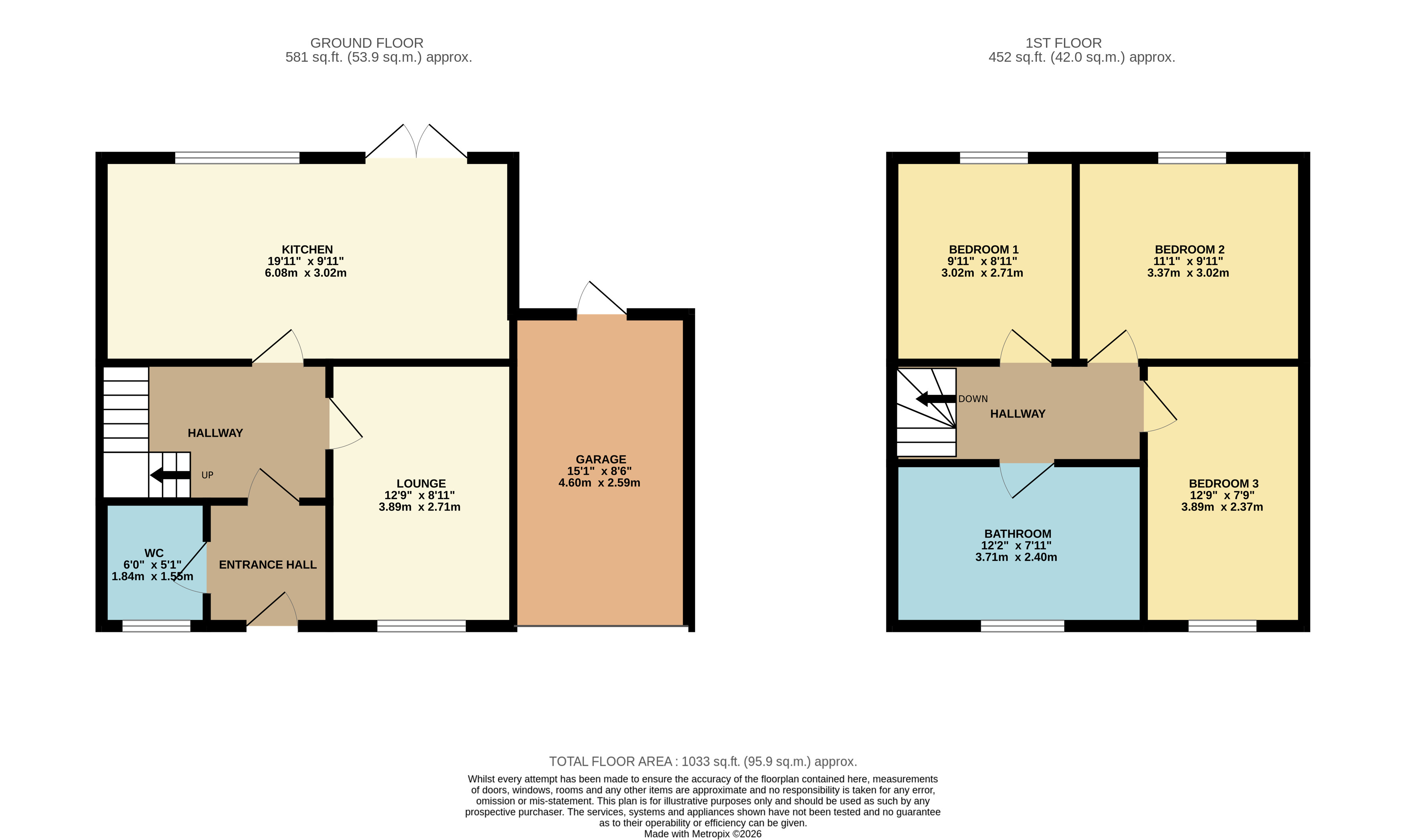 Floorplan for Horwich, Bolton, Greater Manchester