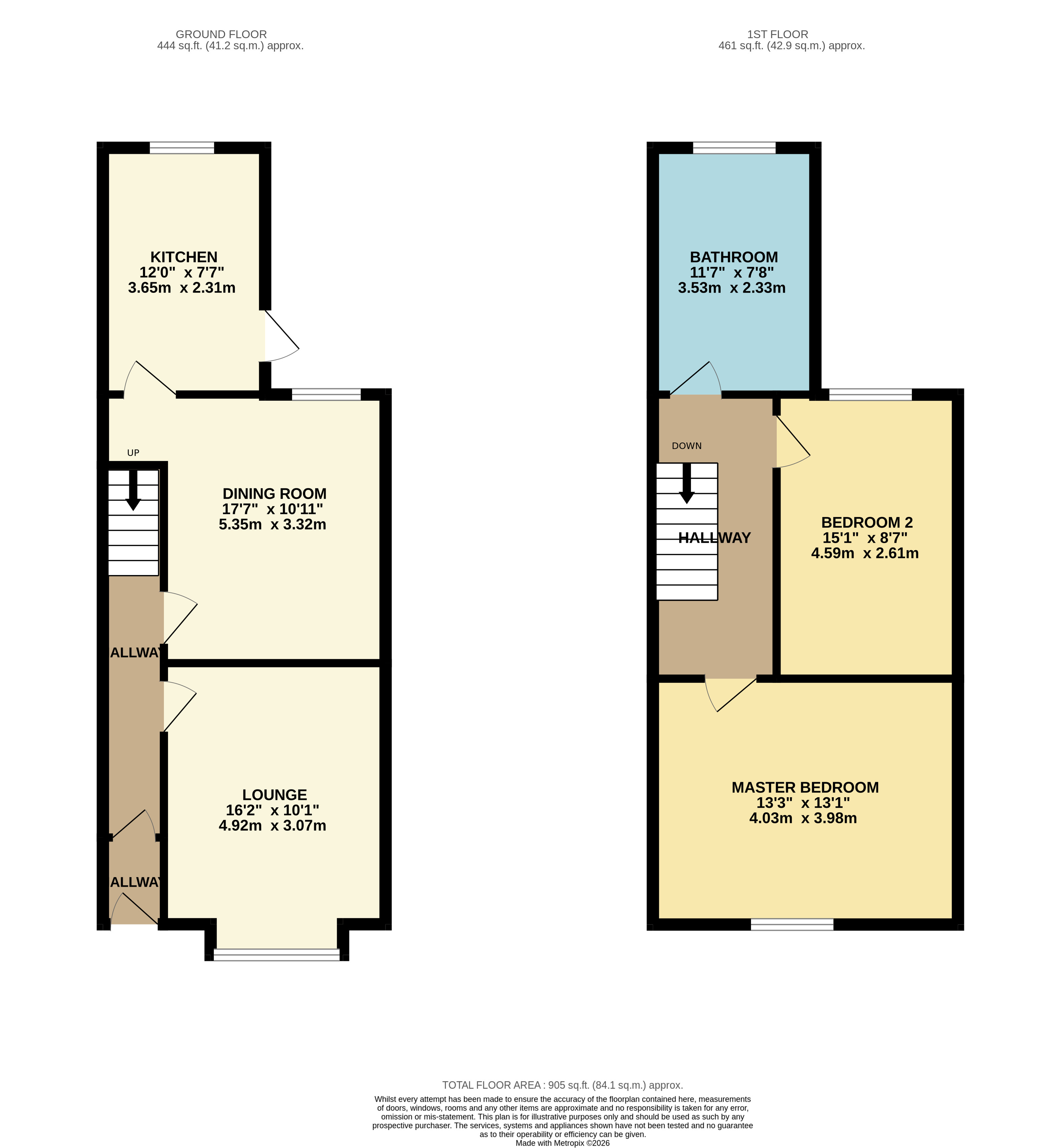 Floorplan for Horwich, Bolton, Greater Manchester