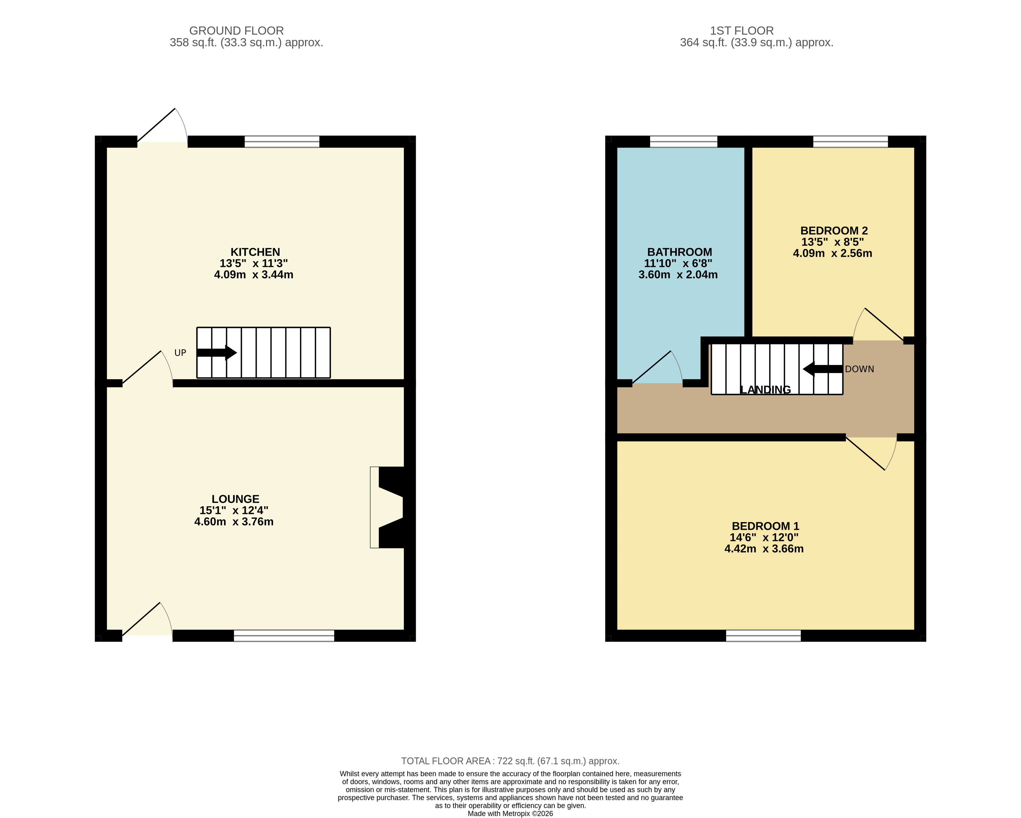 Floorplan for Horwich, Bolton, Greater Manchester