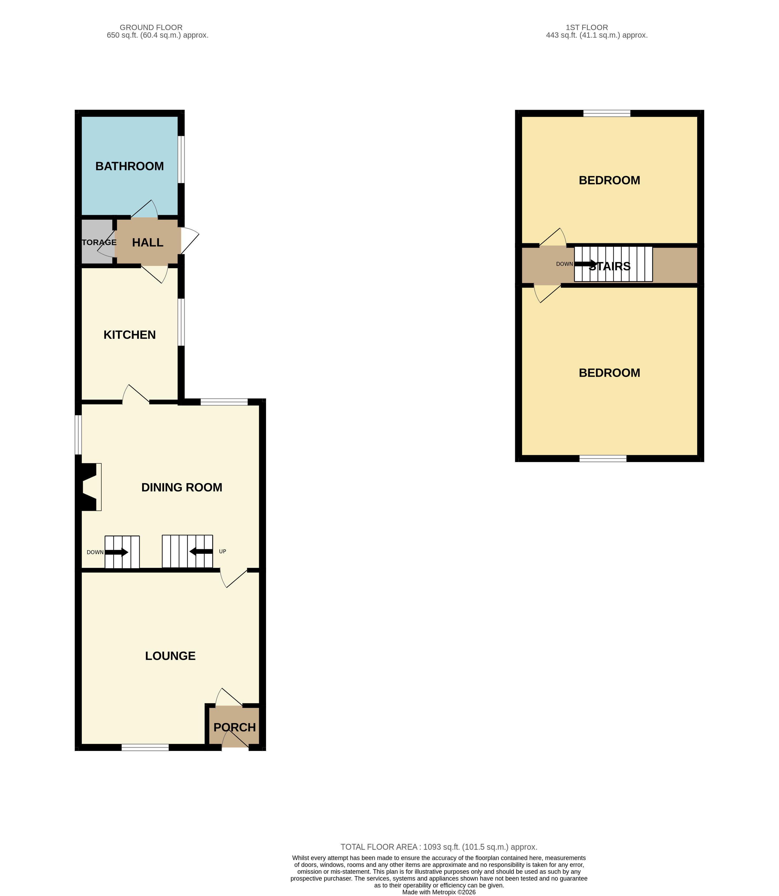 Floorplan for Horwich, Bolton, Greater Manchester
