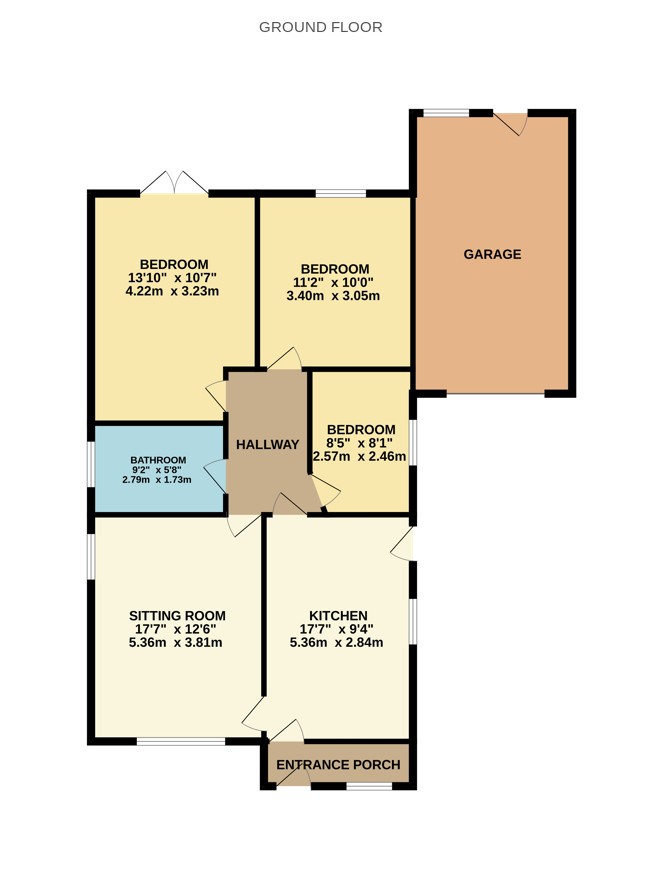 Floorplan for Horwich, Bolton, Greater Manchester