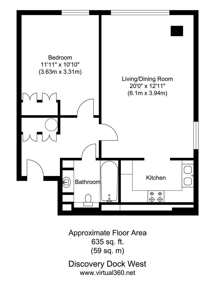 Floorplan for Discovery Dock West, 2 South Quay Square, London