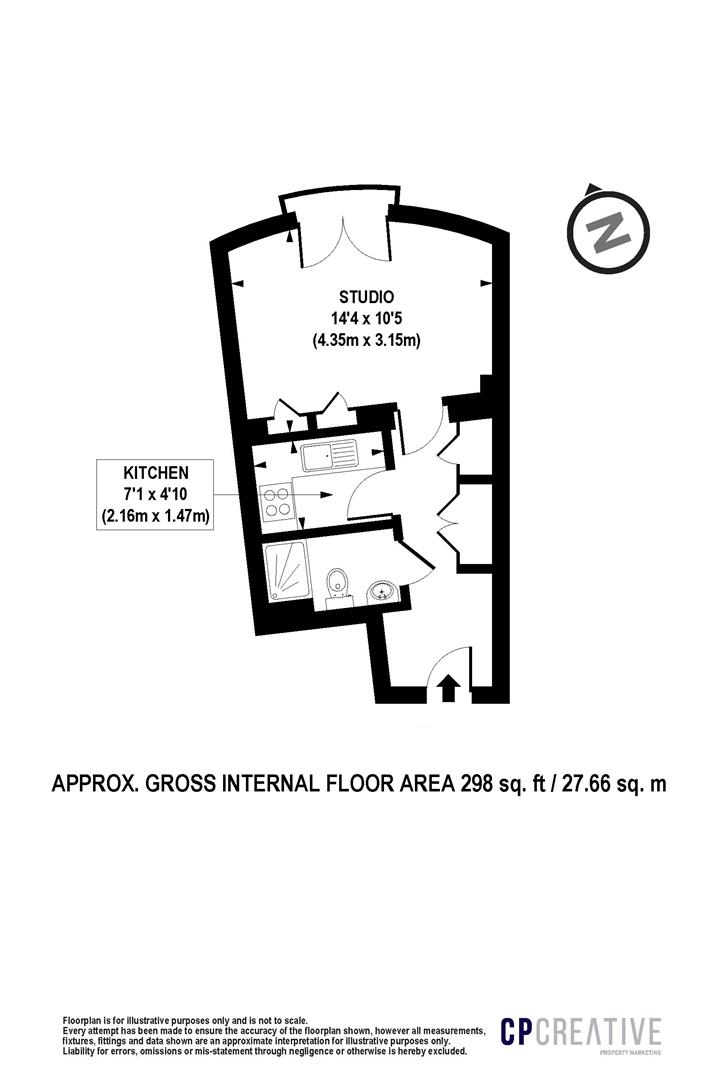 Floorplan for Fairmont Avenue, London