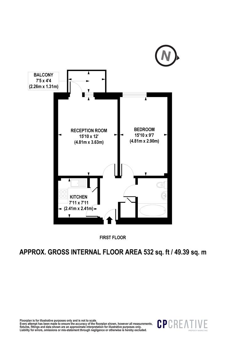 Floorplan for Westferry Road, London