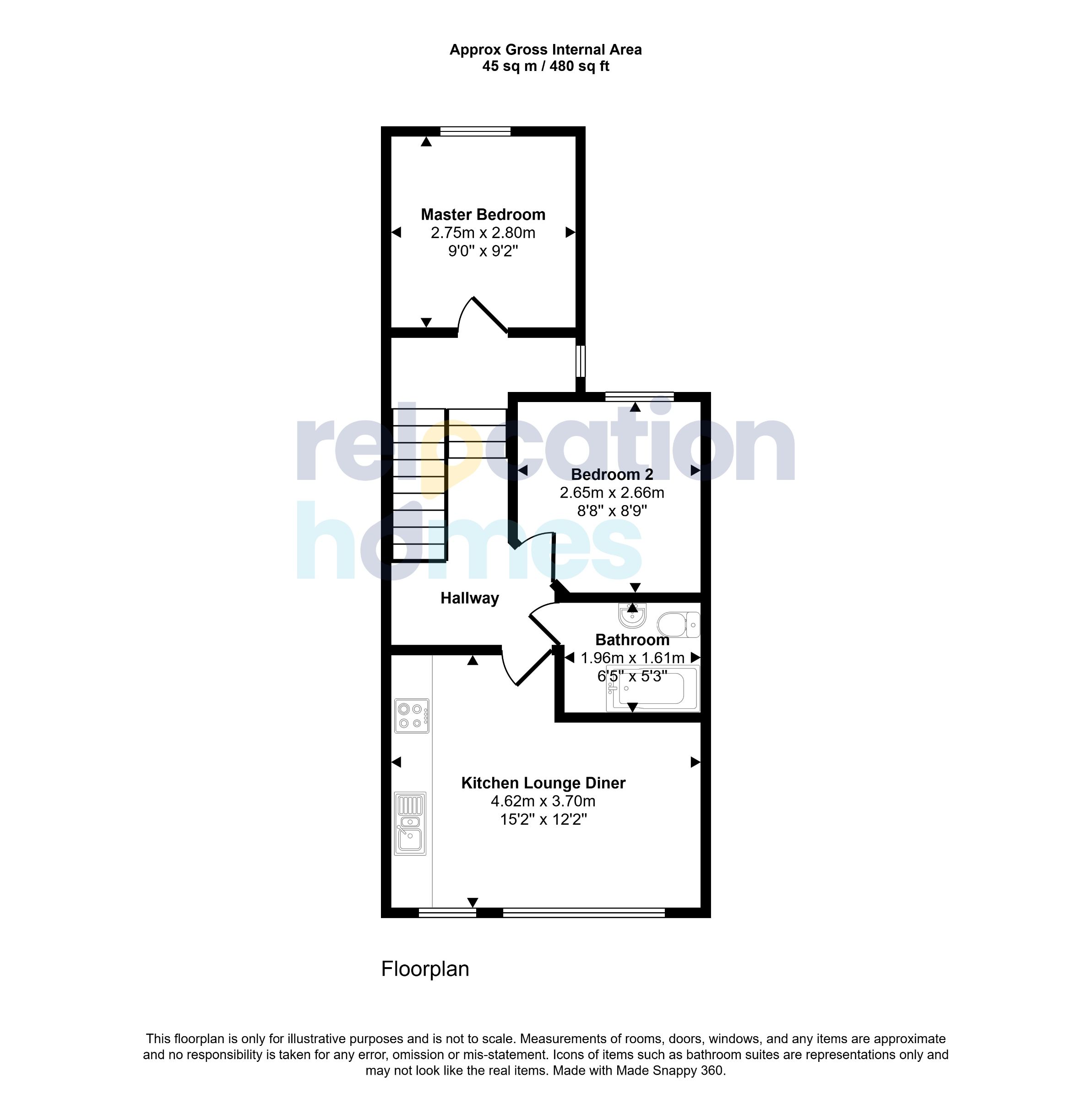 Floorplan for Eldon Road, London