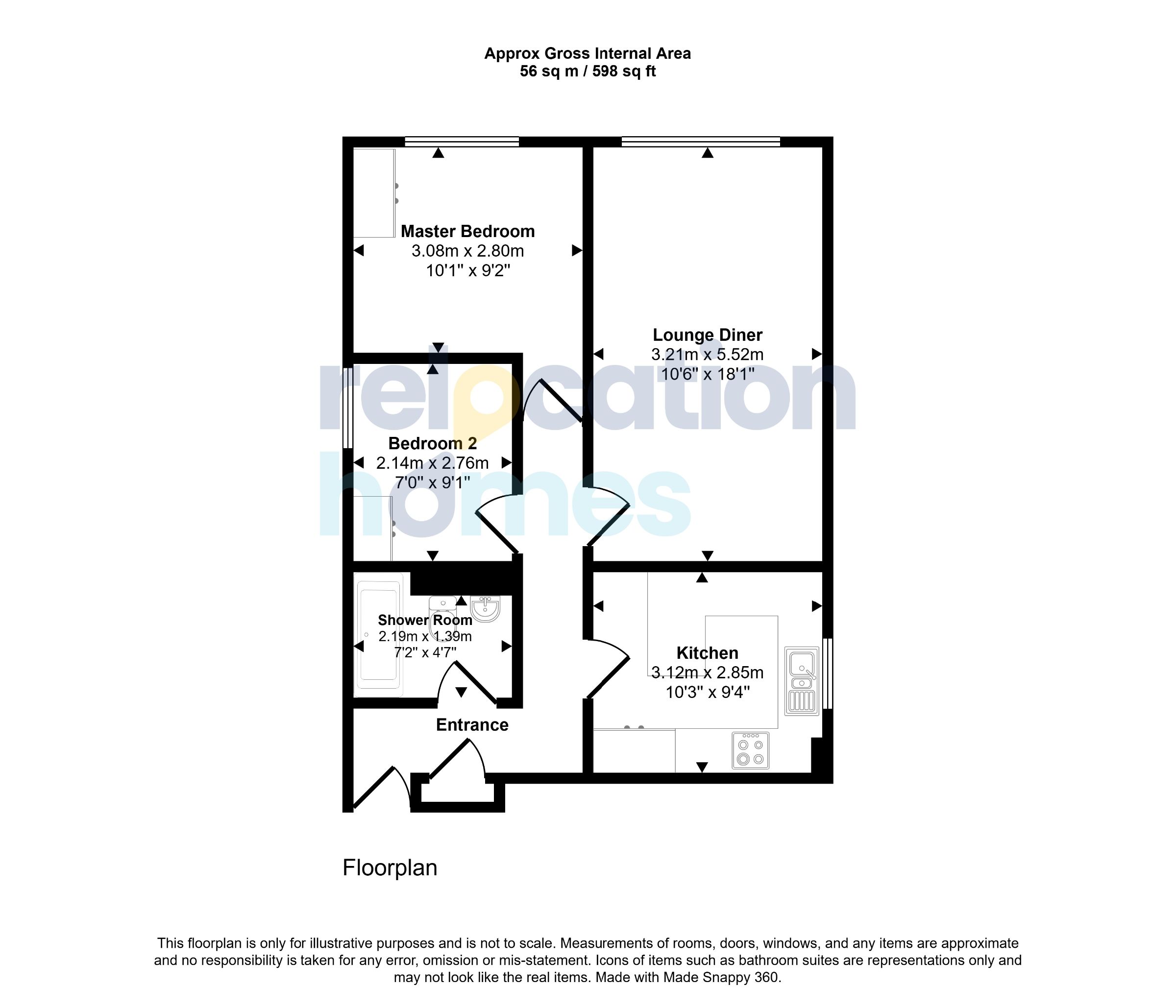 Floorplan for Parkside Court, London