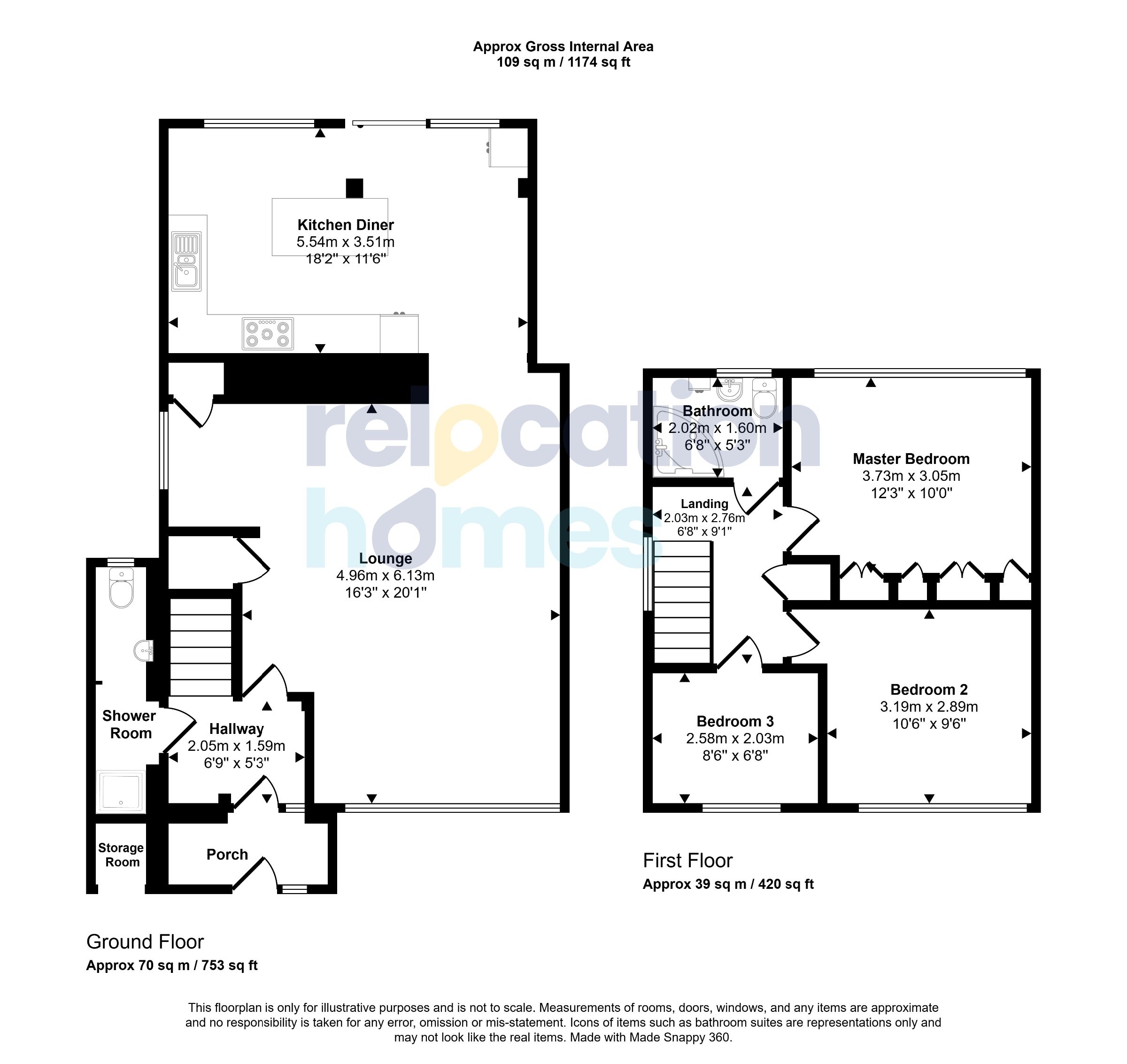 Floorplan for Hydefield Close, London