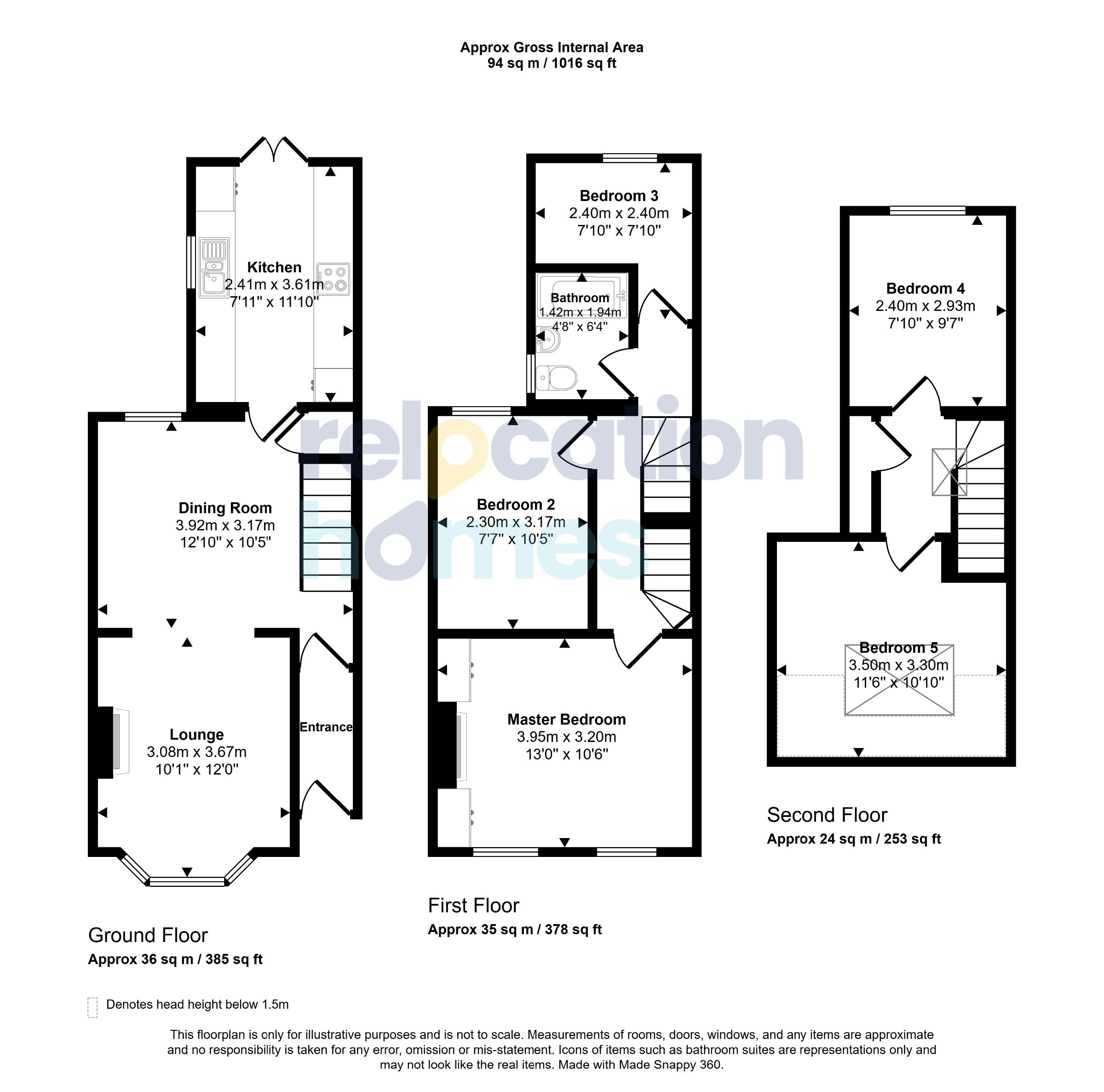 Floorplan for Sutherland Road, London