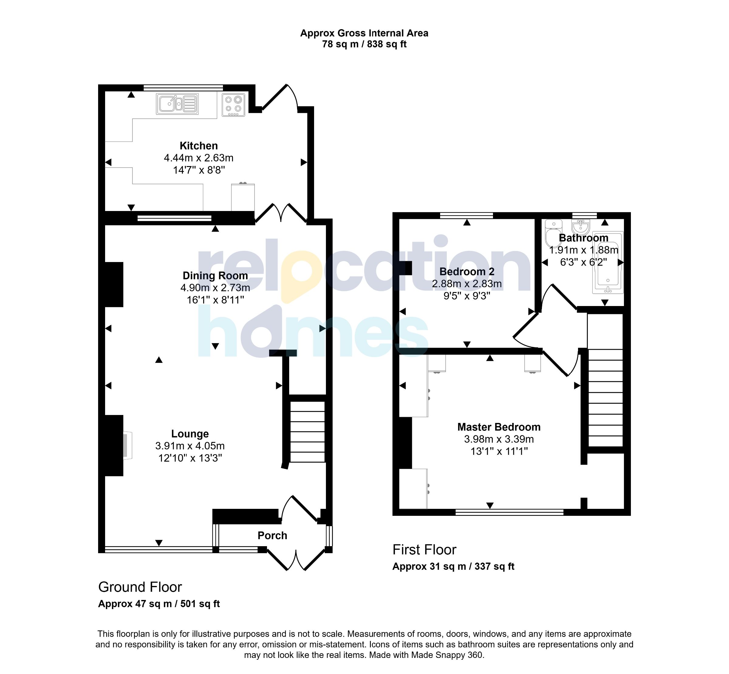 Floorplan for Middleham Road, London