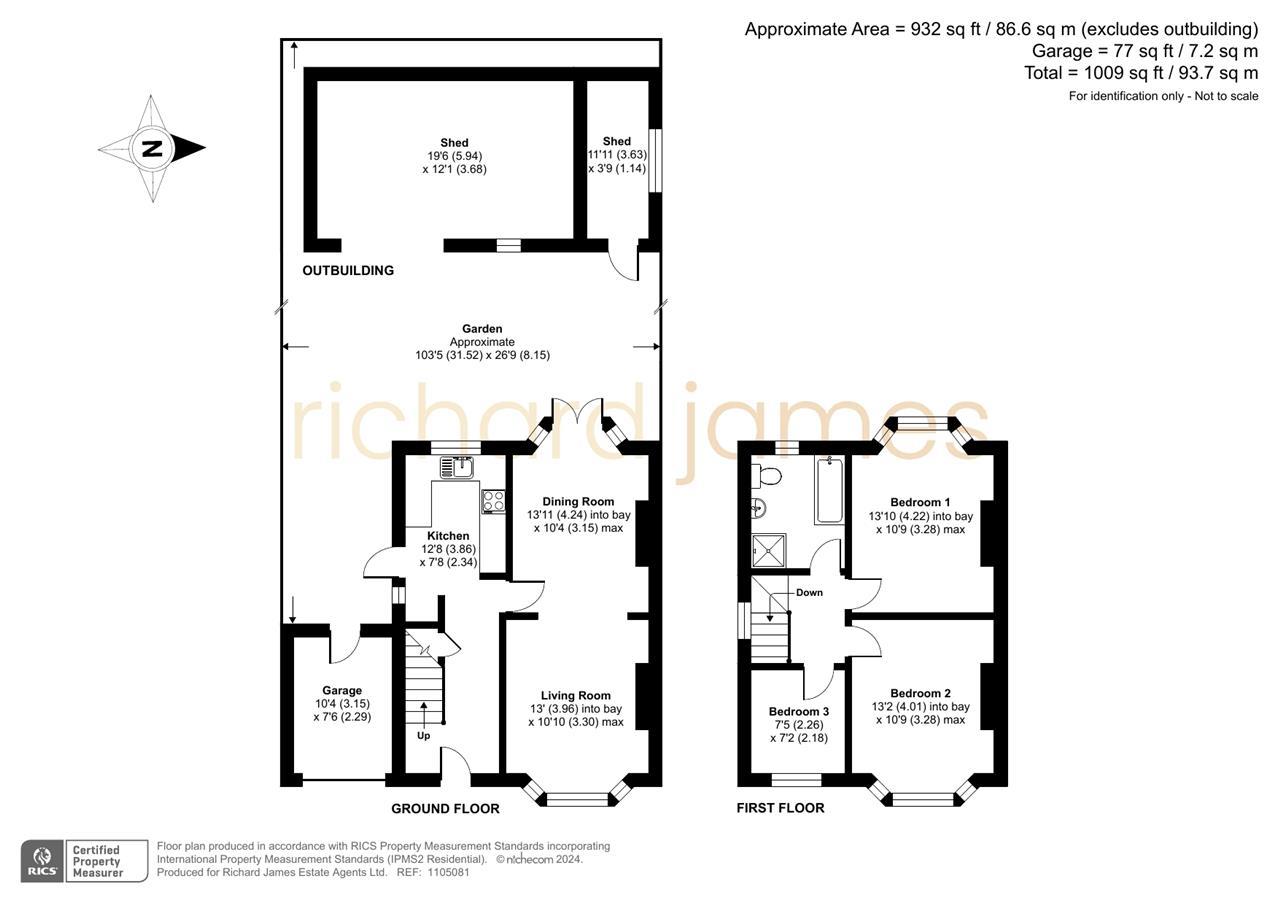 Floorplan for Ellesmere Avenue, Mill Hill, London, NW7