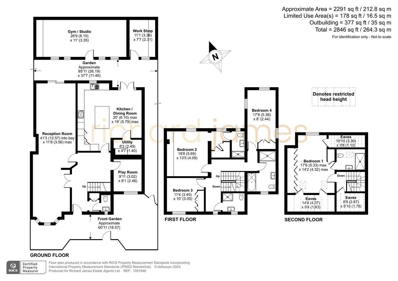 Floorplan for Hendon Wood Lane, Mill Hill, London, NW7