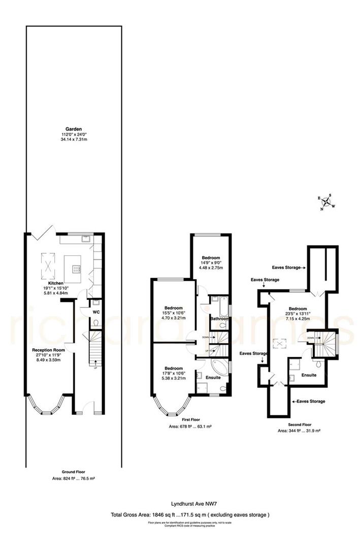 Floorplan for Lyndhurst Avenue, Mill Hill, London, NW7