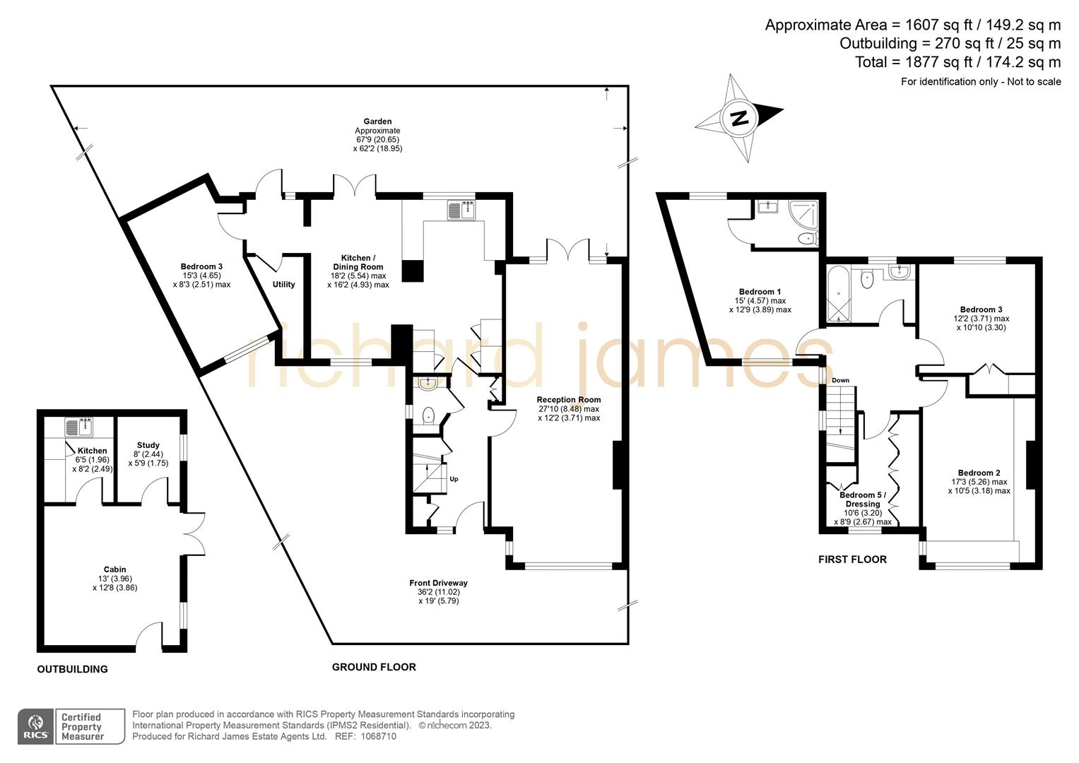 Floorplan for Chanctonbury Way, Woodside Park, London, N12