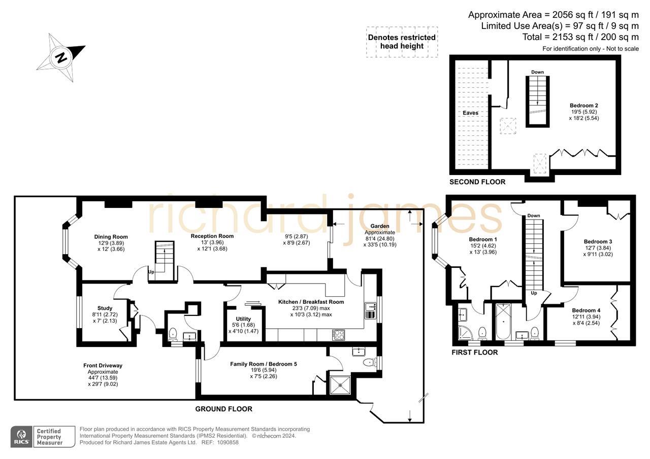 Floorplan for Westfield Road, Mill Hill, London, NW7