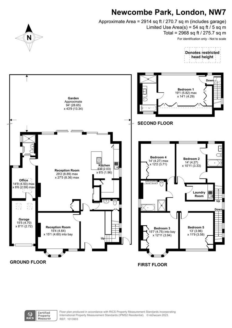 Floorplan for Newcombe Park, Mill Hill, London, NW7