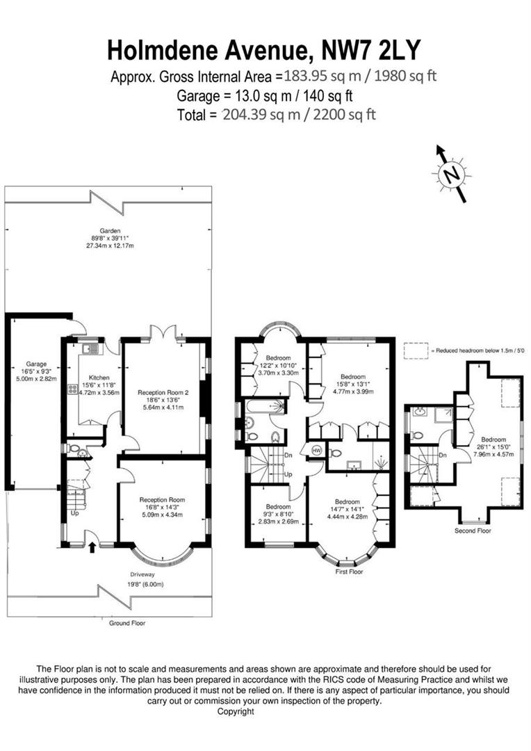 Floorplan for Holmdene Avenue, Mill Hill, London, NW7