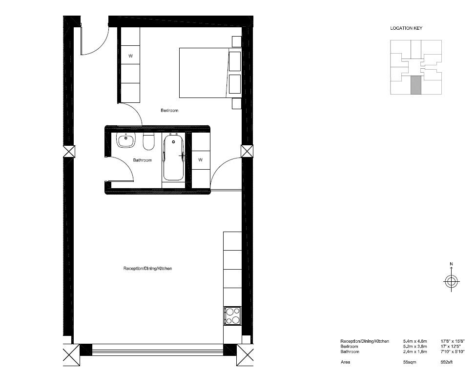 Floorplan for Lofts Apartments, Grenville Place, Mill Hill, NW7