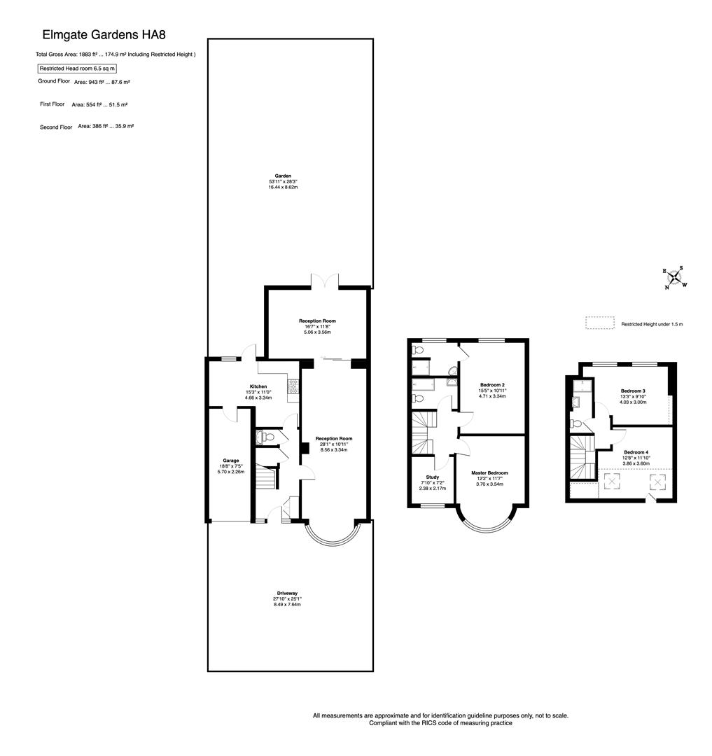 Floorplan for Elmgate Gardens, Edgware, HA8