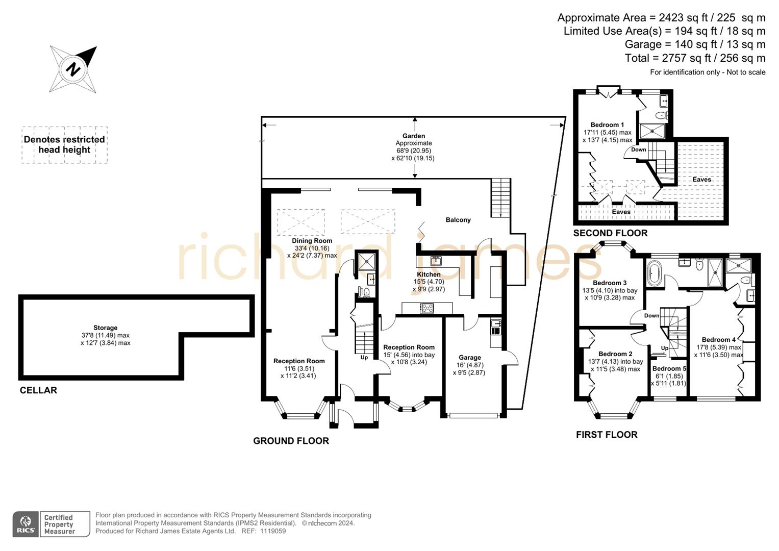 Floorplan for Lawrence Street, Mill Hill, NW7
