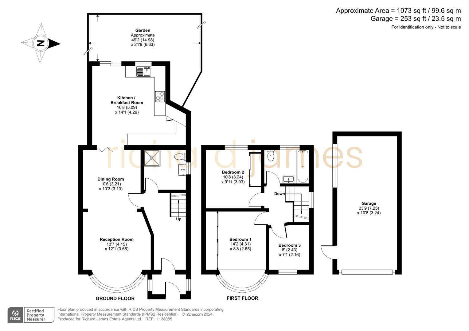Floorplan for Rudyard Grove, Mill Hill, London