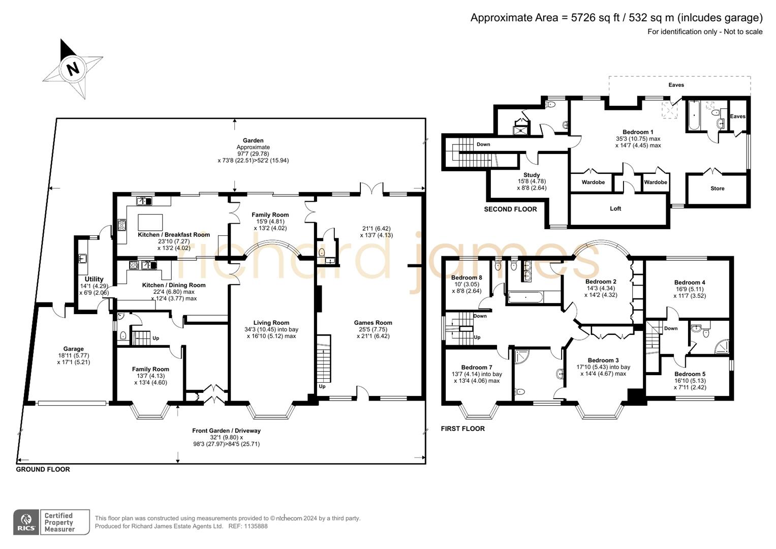 Floorplan for Watford Way, Mill Hill, London, NW7