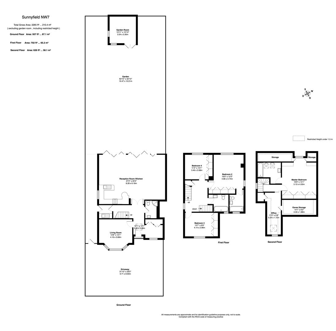 Floorplan for Sunnyfield, Mill Hill, London, NW7