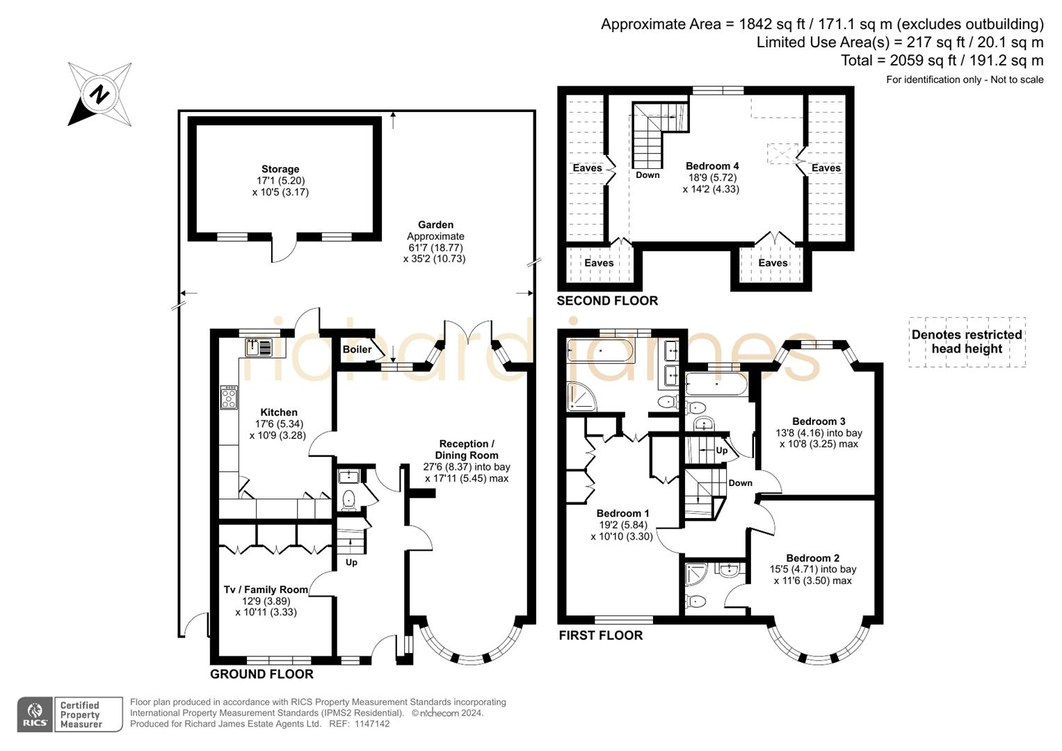 Floorplan for Lawrence Avenue, London