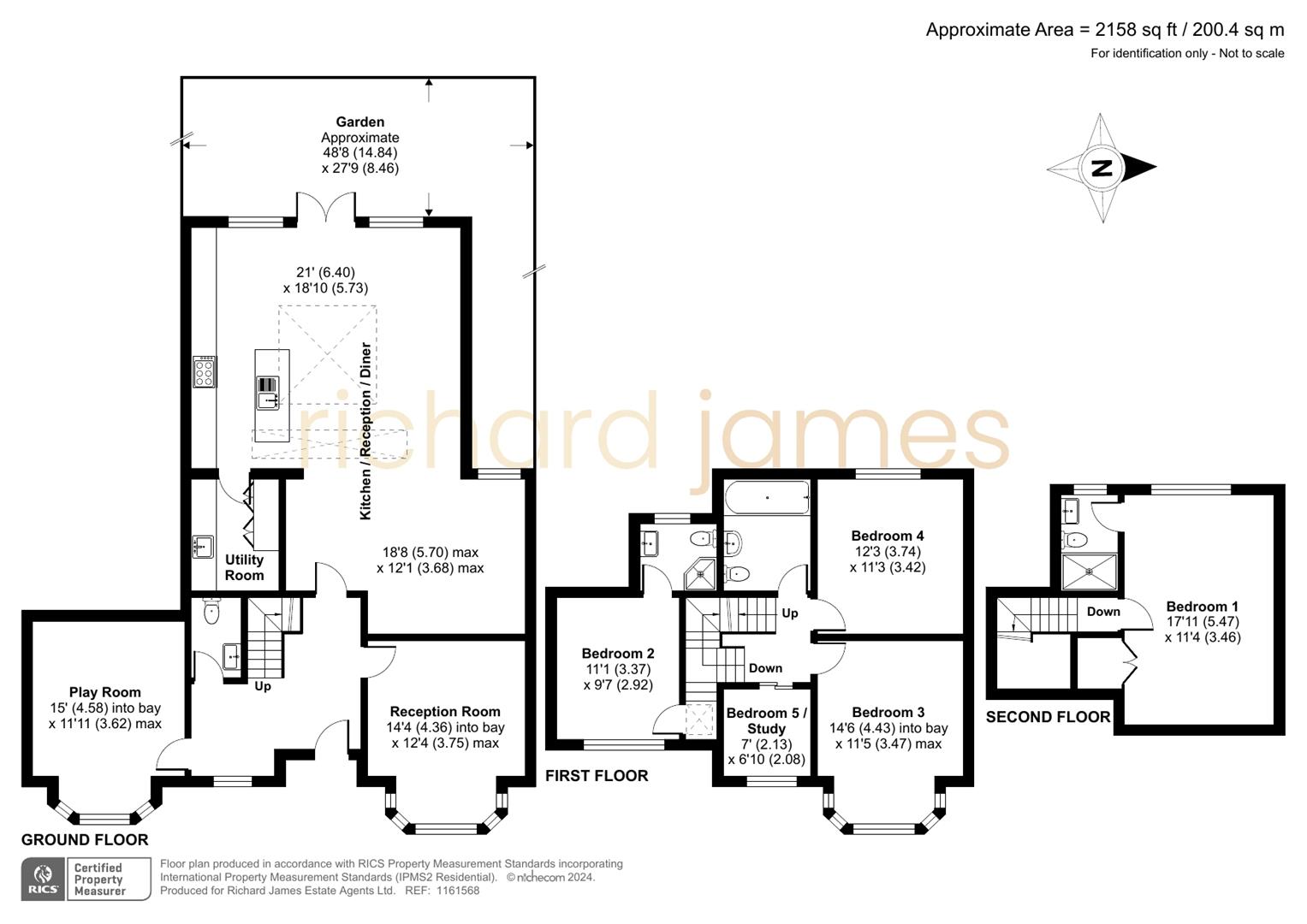 Floorplan for Byron Road, Mill Hill, London
