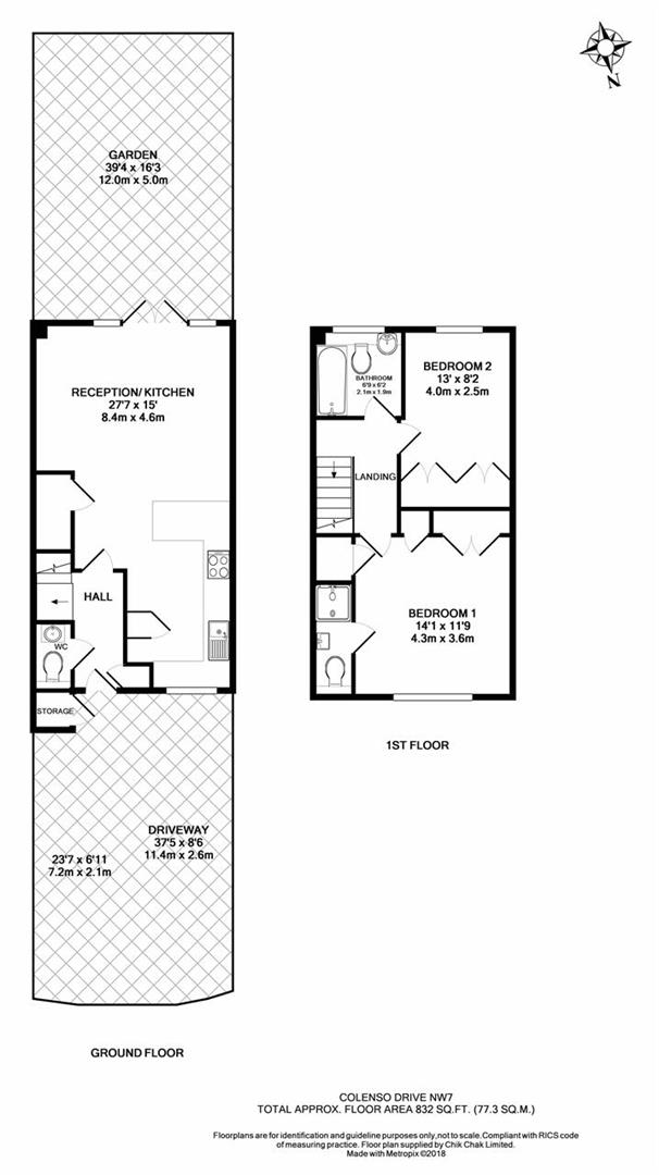Floorplan for Colenso Drive, Mill Hill, NW7