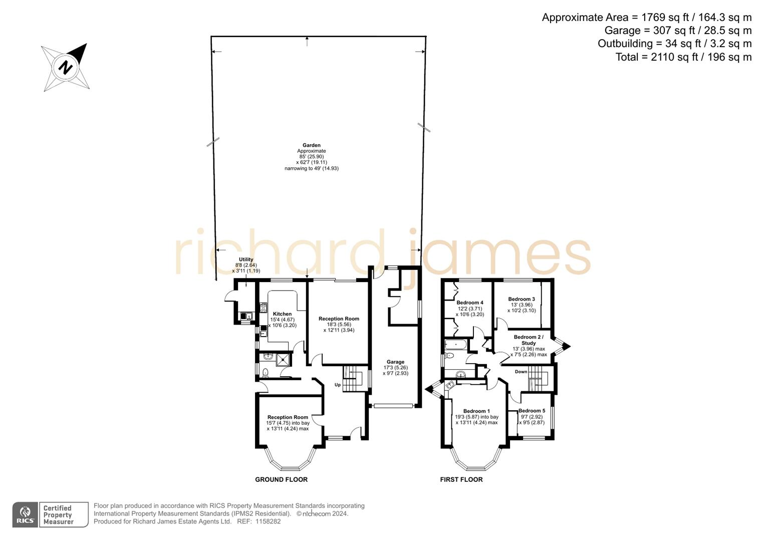 Floorplan for Lyndhurst Avenue, Mill Hill, London, NW7