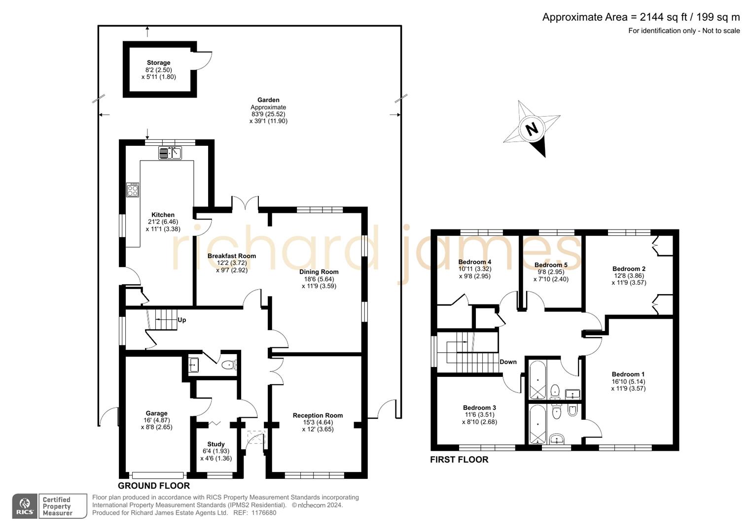 Floorplan for Woodcroft Avenue, Mill Hill, London