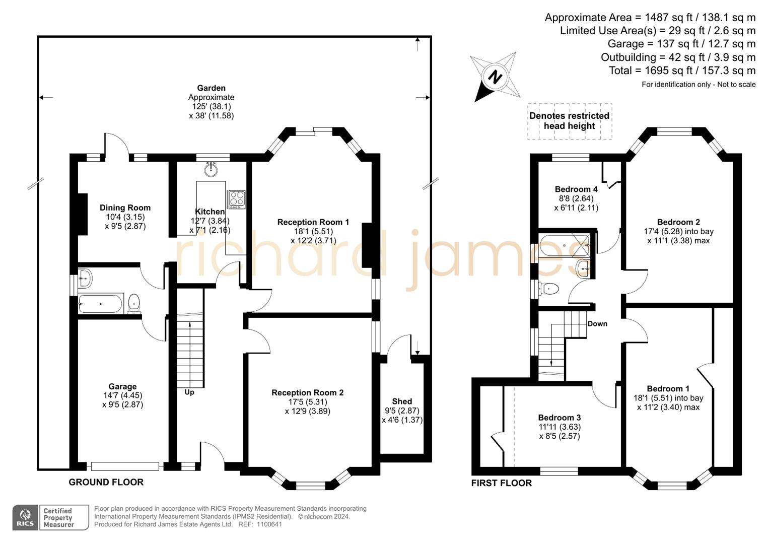 Floorplan for Glenmere Avenue, Mill Hill, London, NW7