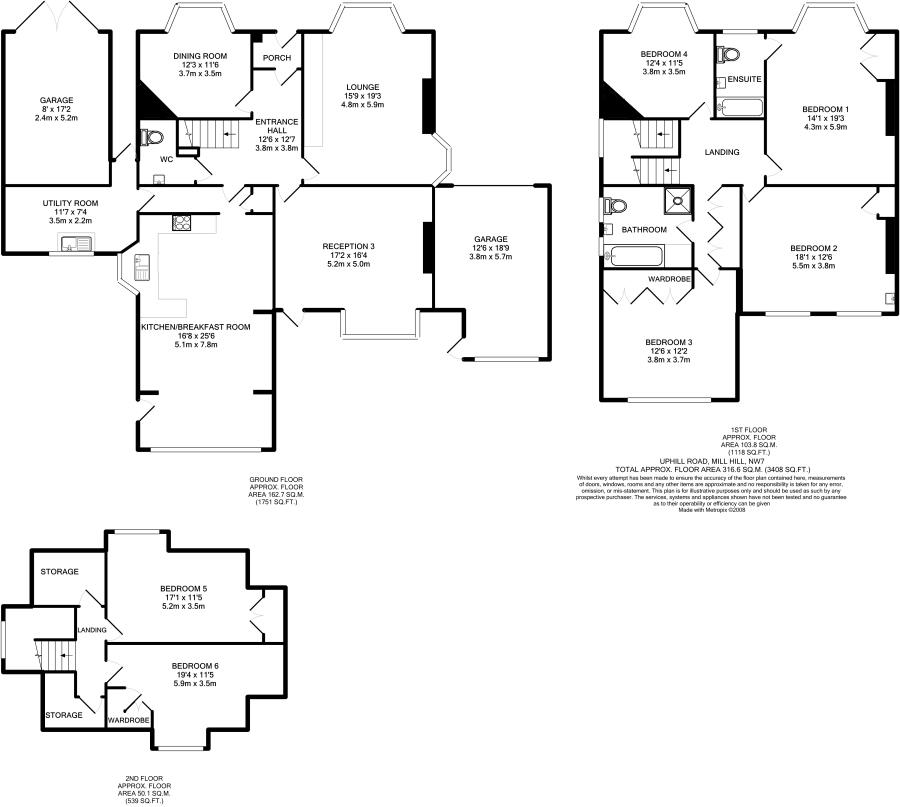Floorplan for Uphill Road,,Mill Hill