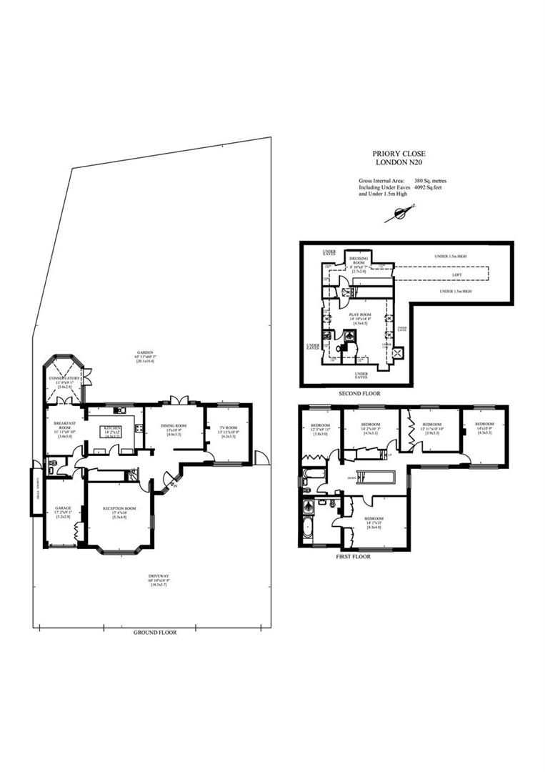 Floorplan for Priory Close,,Totteridge