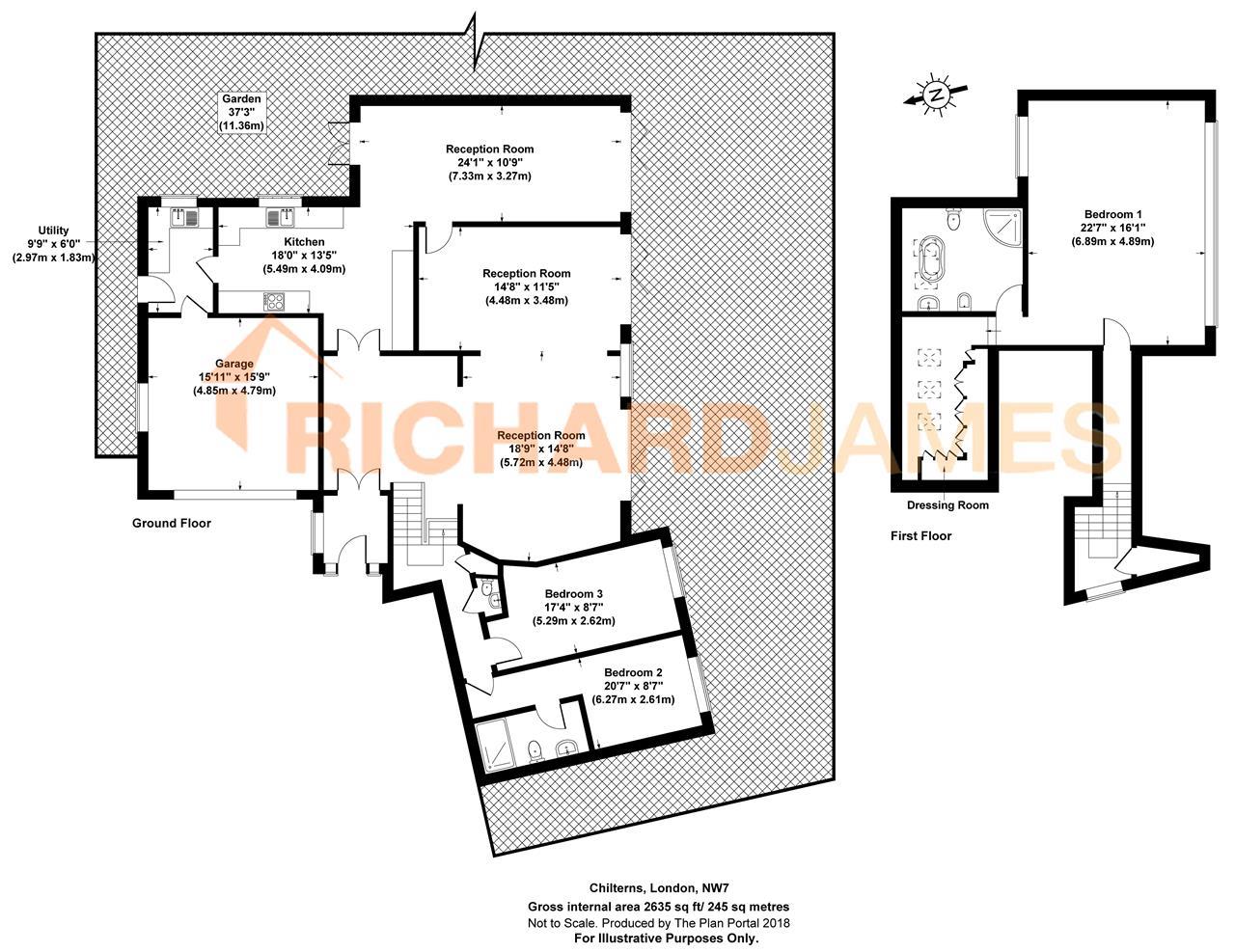 Floorplan for Chilterns,Marsh Lane