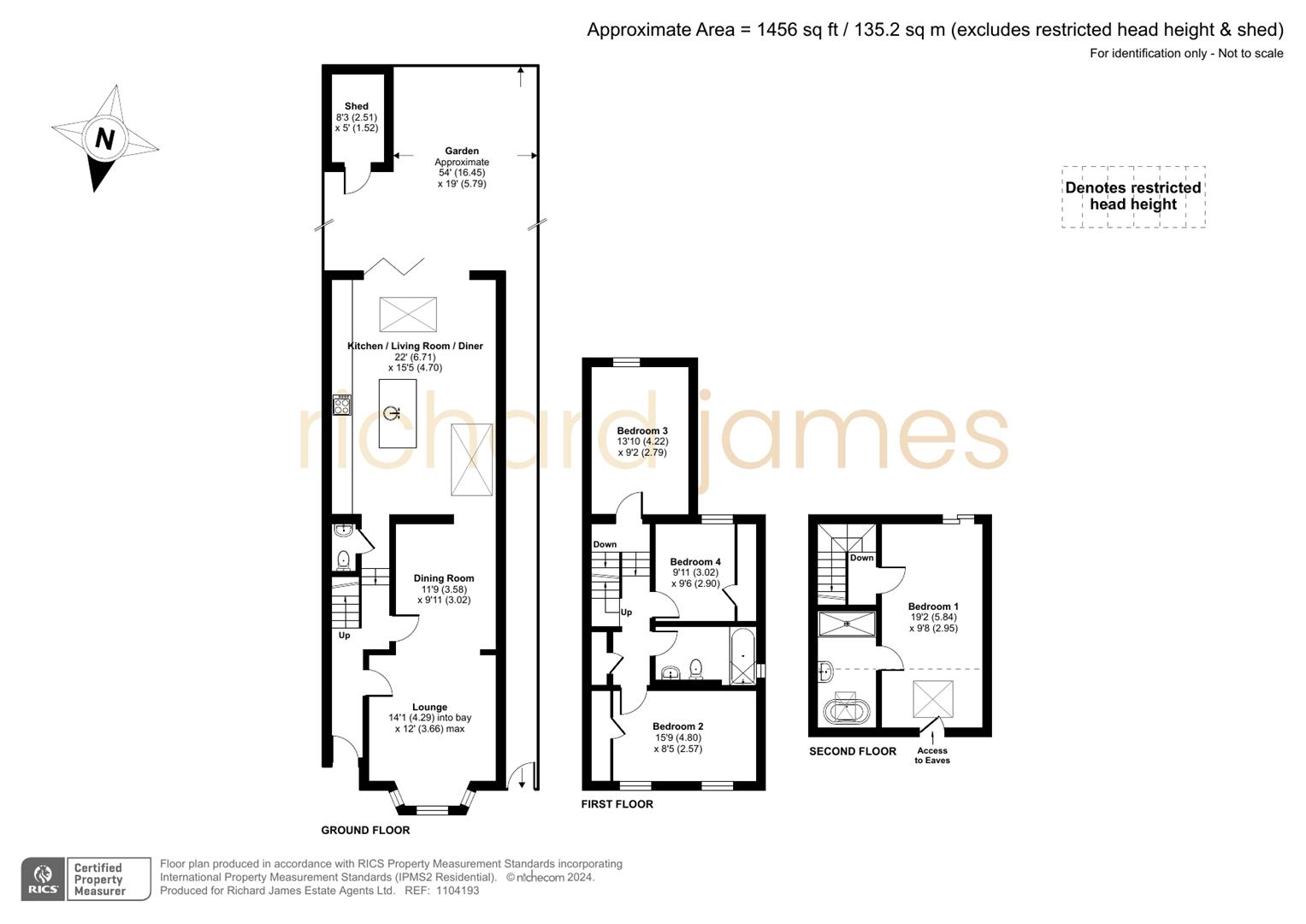 Floorplan for Milton Road, Mill Hill, London