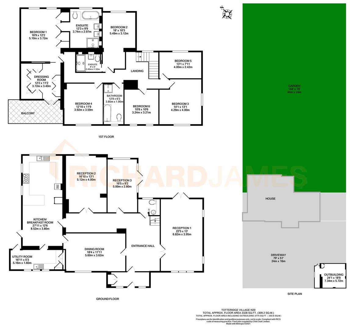 Floorplan for The Willows,36 Totteridge Village