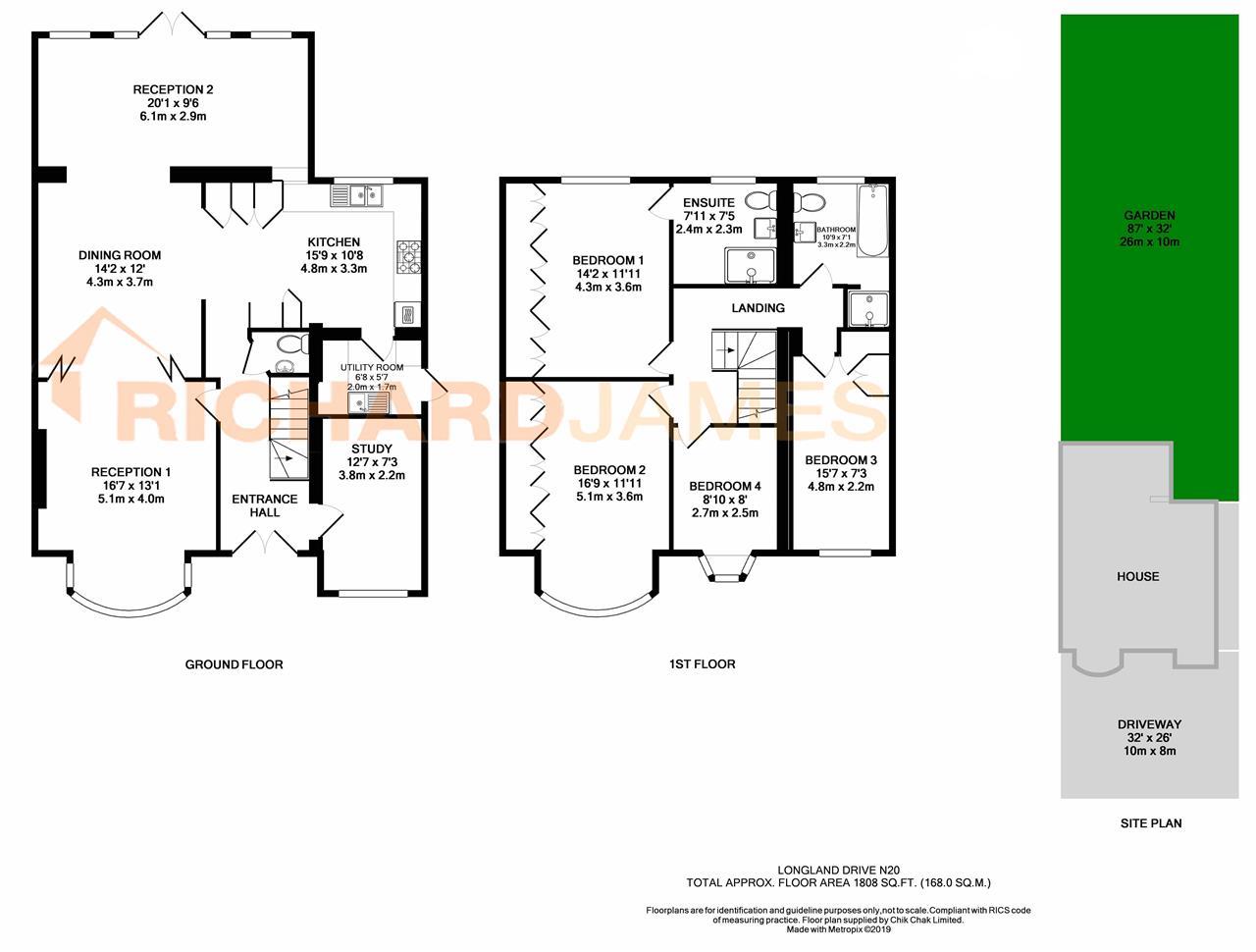Floorplan for Longland Drive