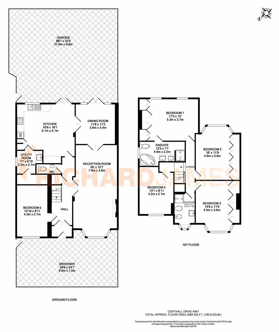 Floorplan for Copthall Drive