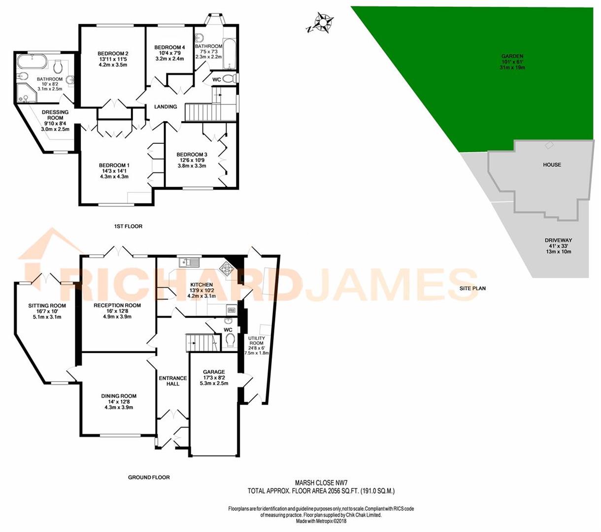 Floorplan for Marsh Close